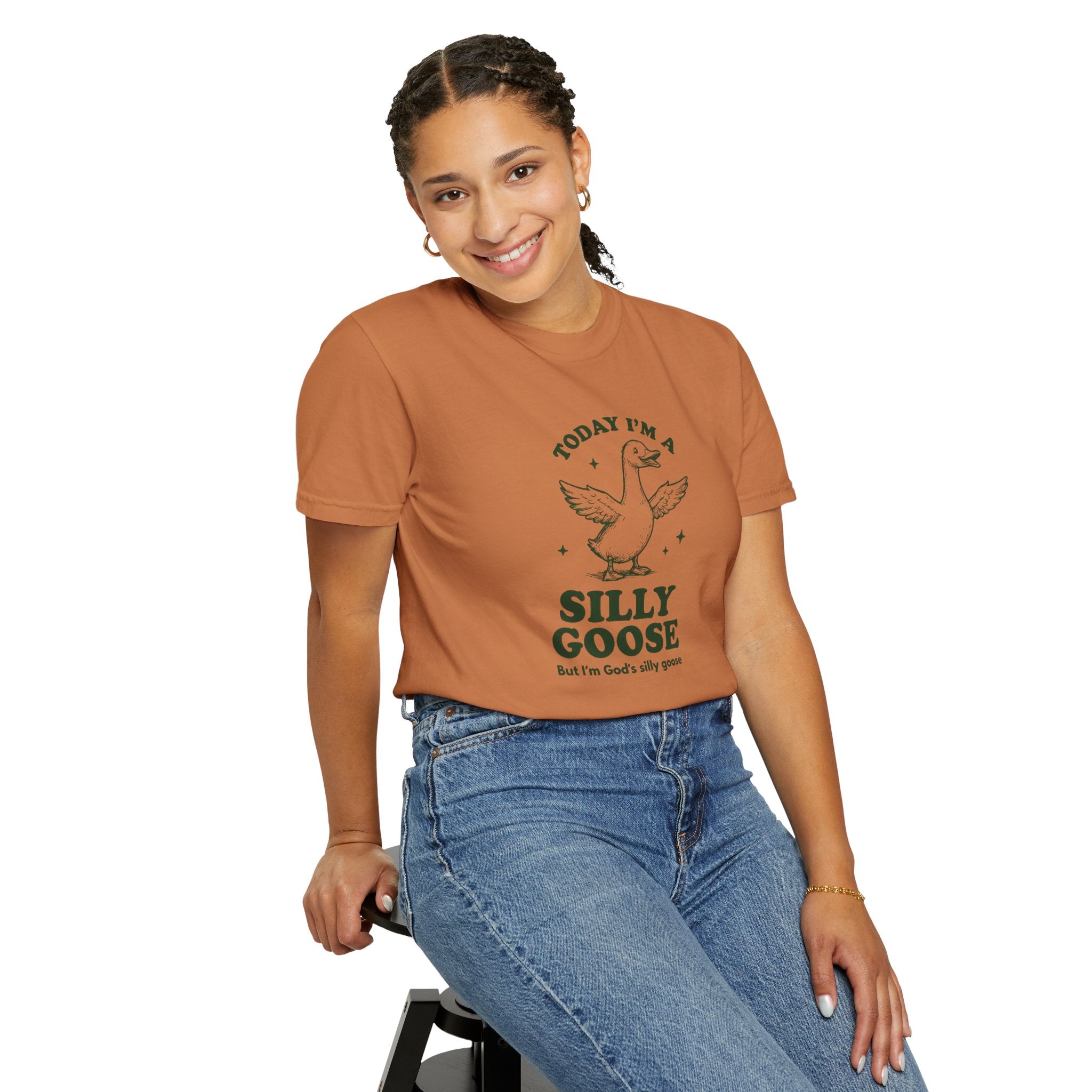 God’s Silly Goose without the tie | Unisex Garment Dyed Comfort Colors | Christian Graphic T-shirt | S-4XL