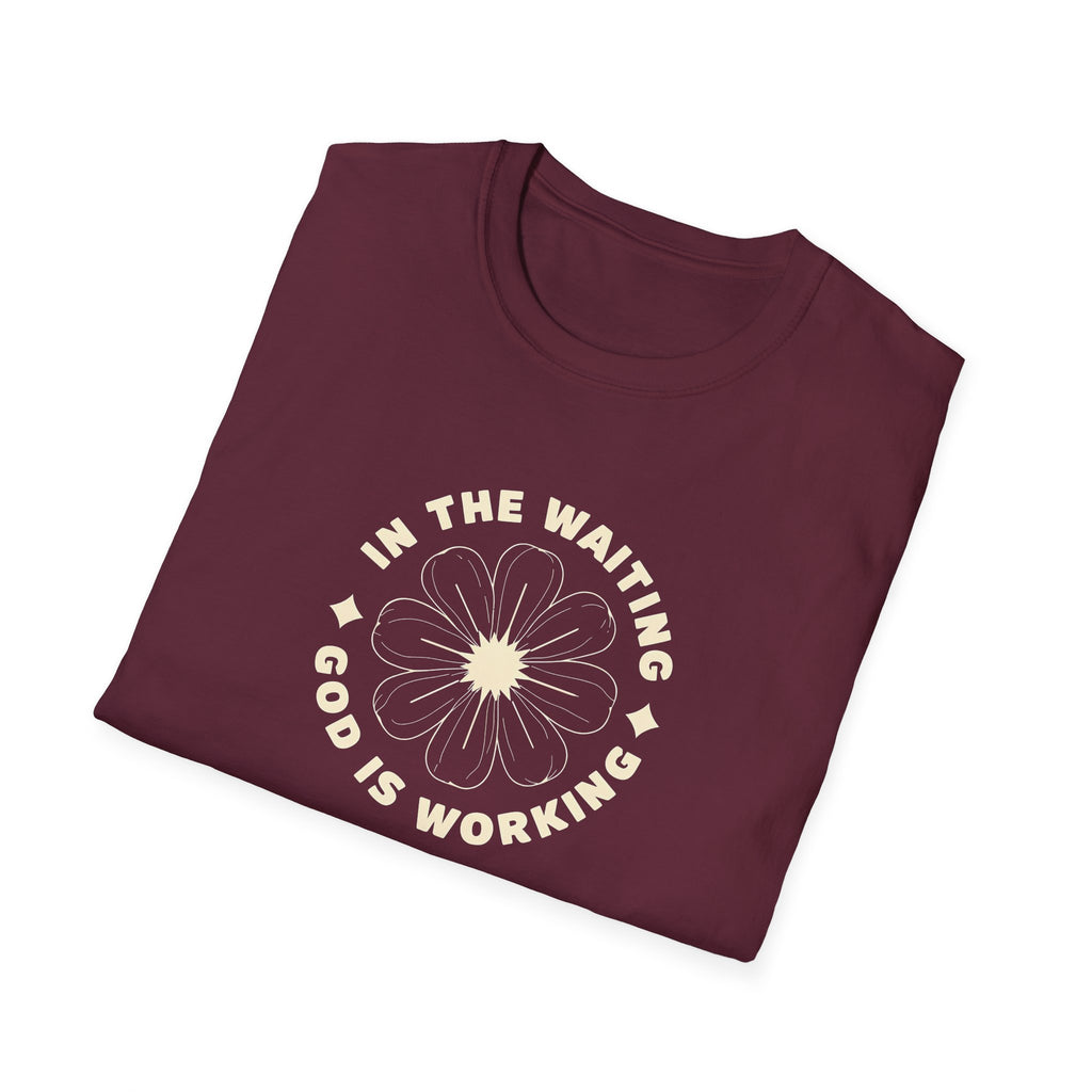 In the Waiting God Is Working Christian Gildan Unisex T-shirt | Women’s Faith Graphic Tee