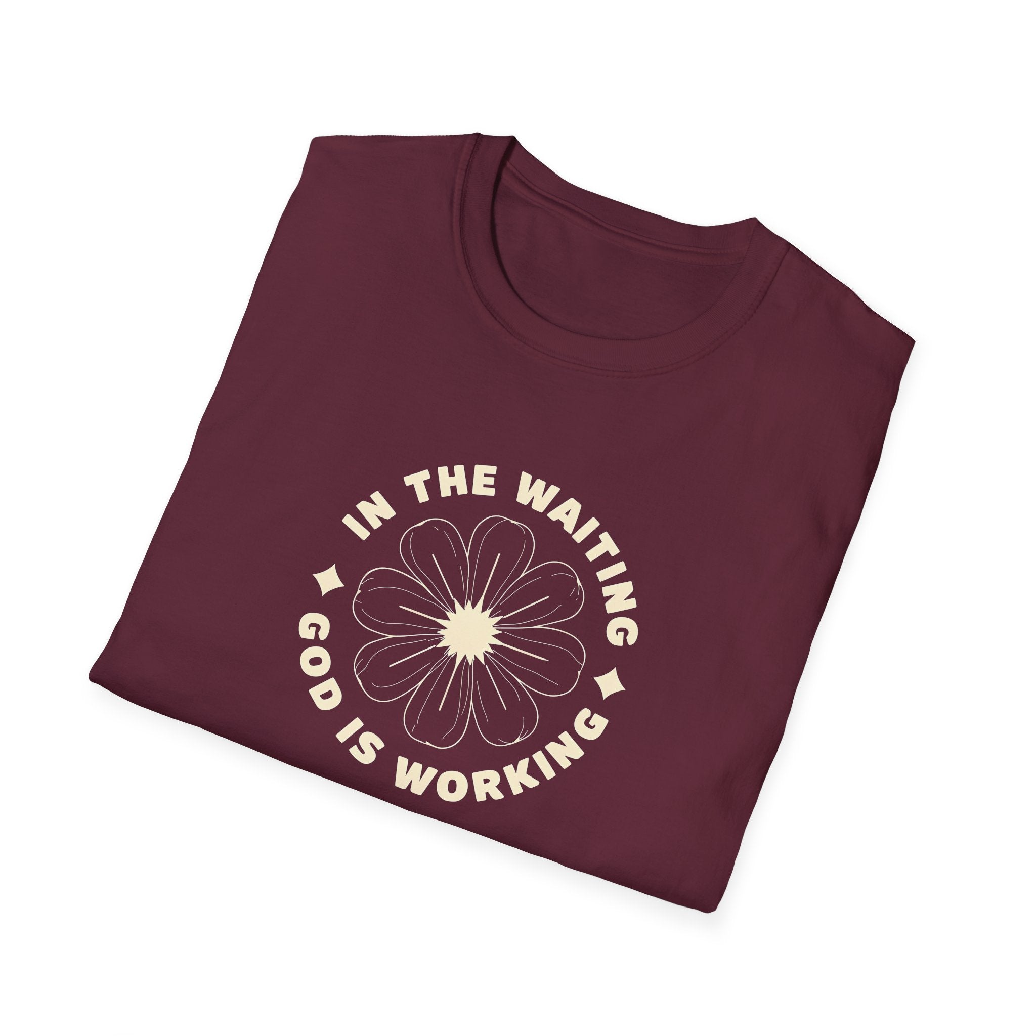 In the Waiting God Is Working Christian Gildan Unisex T-shirt | Women’s Faith Graphic Tee