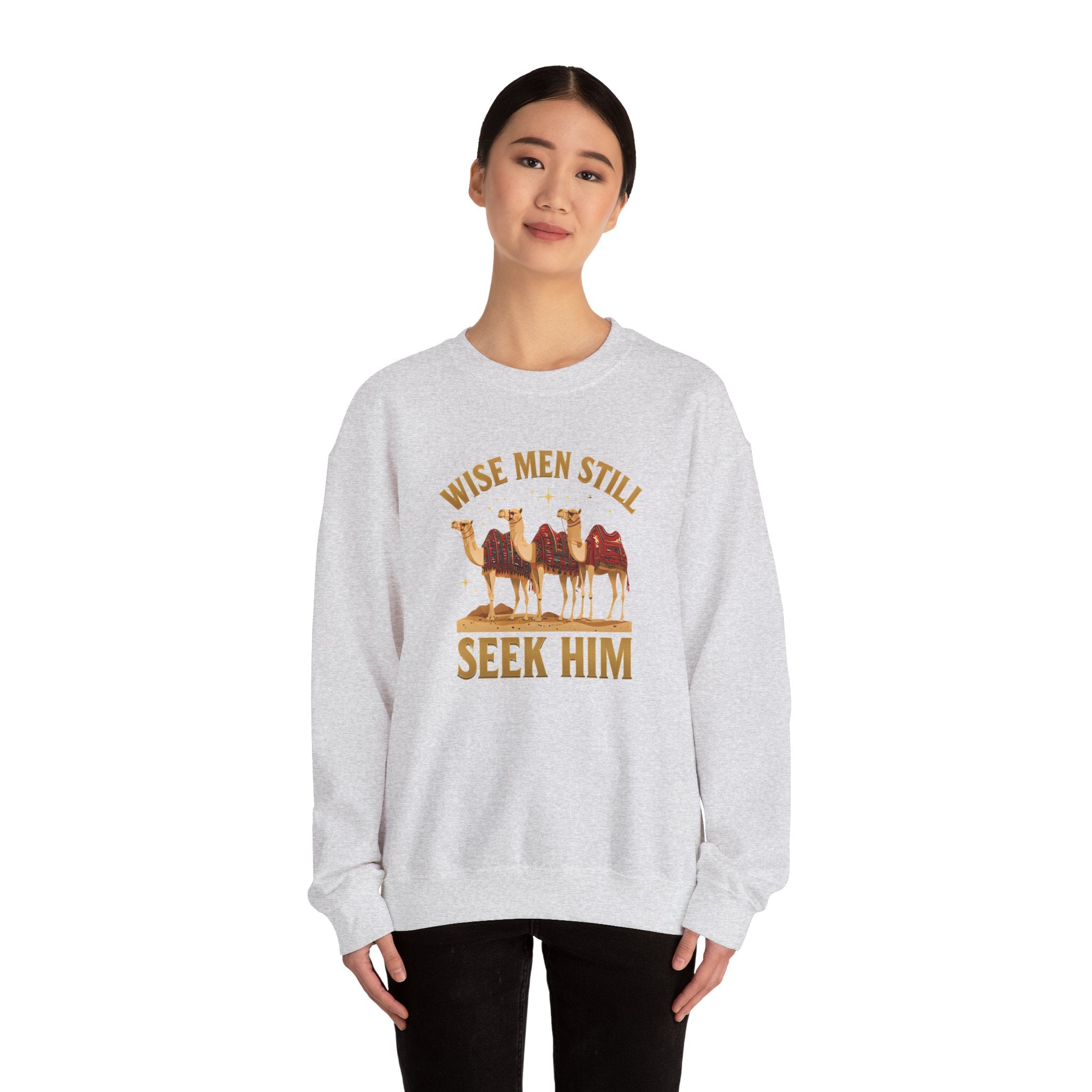 Wise Men Still Seek Him Gildan Unisex Crewneck Sweatshirt | Gift for Men | Religious Holiday Apparel