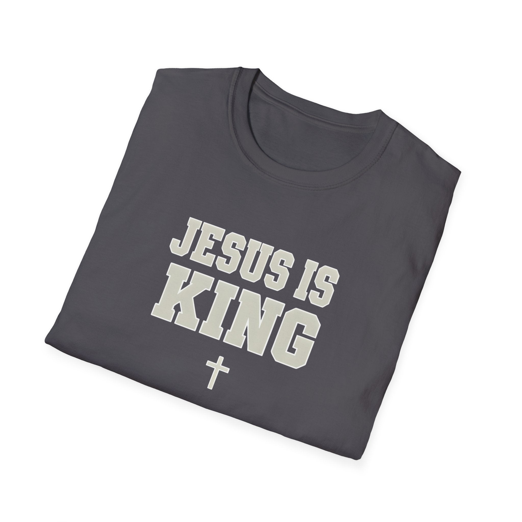 Jesus is King Unisex Gildan Softstyle T-Shirt | Christian Faith Apparel | Christian Gifts