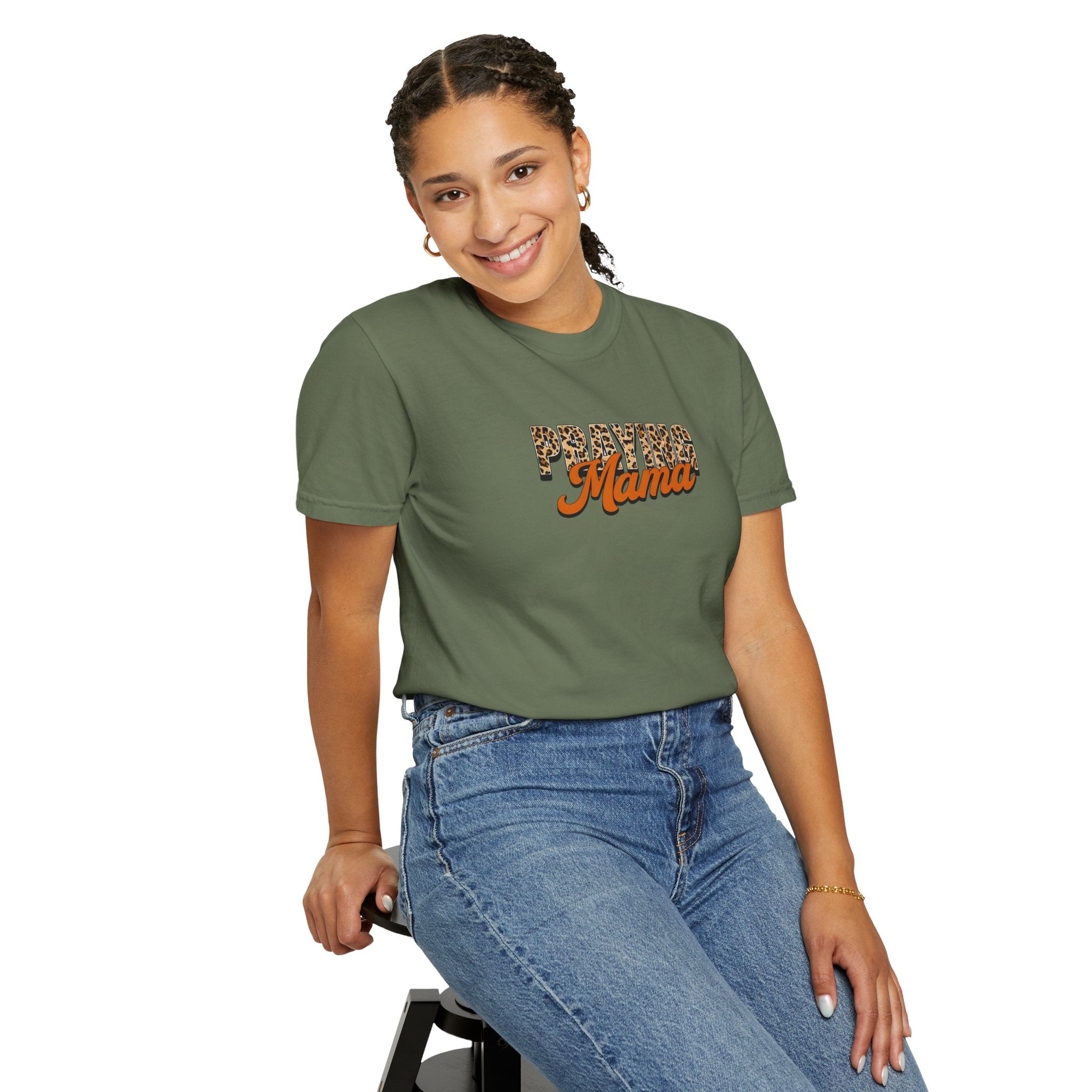 Praying Mama Comfort Colors Unisex Garment-Dyed Christian Tshirt | Cozy Casual Christian Gift | S-4XL