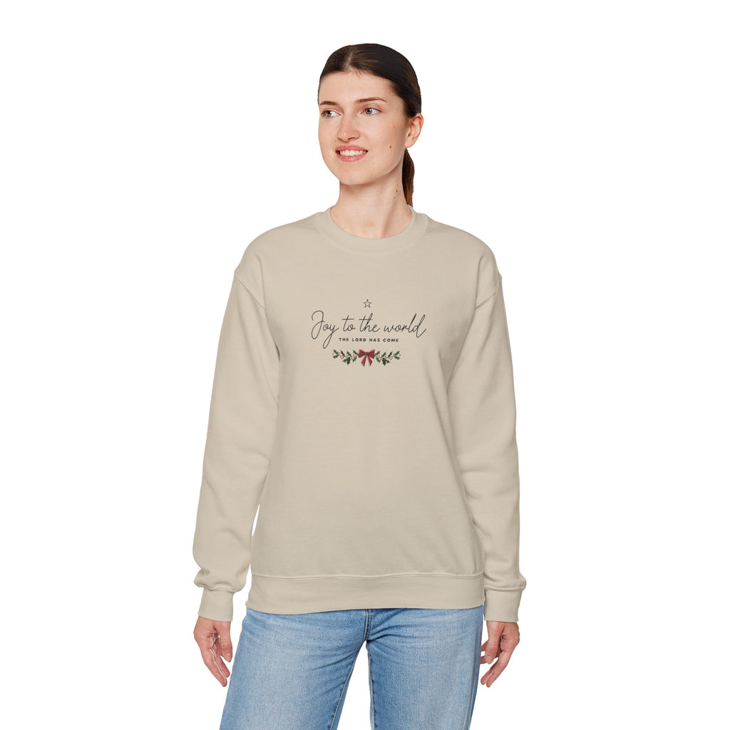 Joy to the World Gildan Unisex Sweatshirt | Faith Crewneck Pullover | Holiday Cozy Winter Gift Top