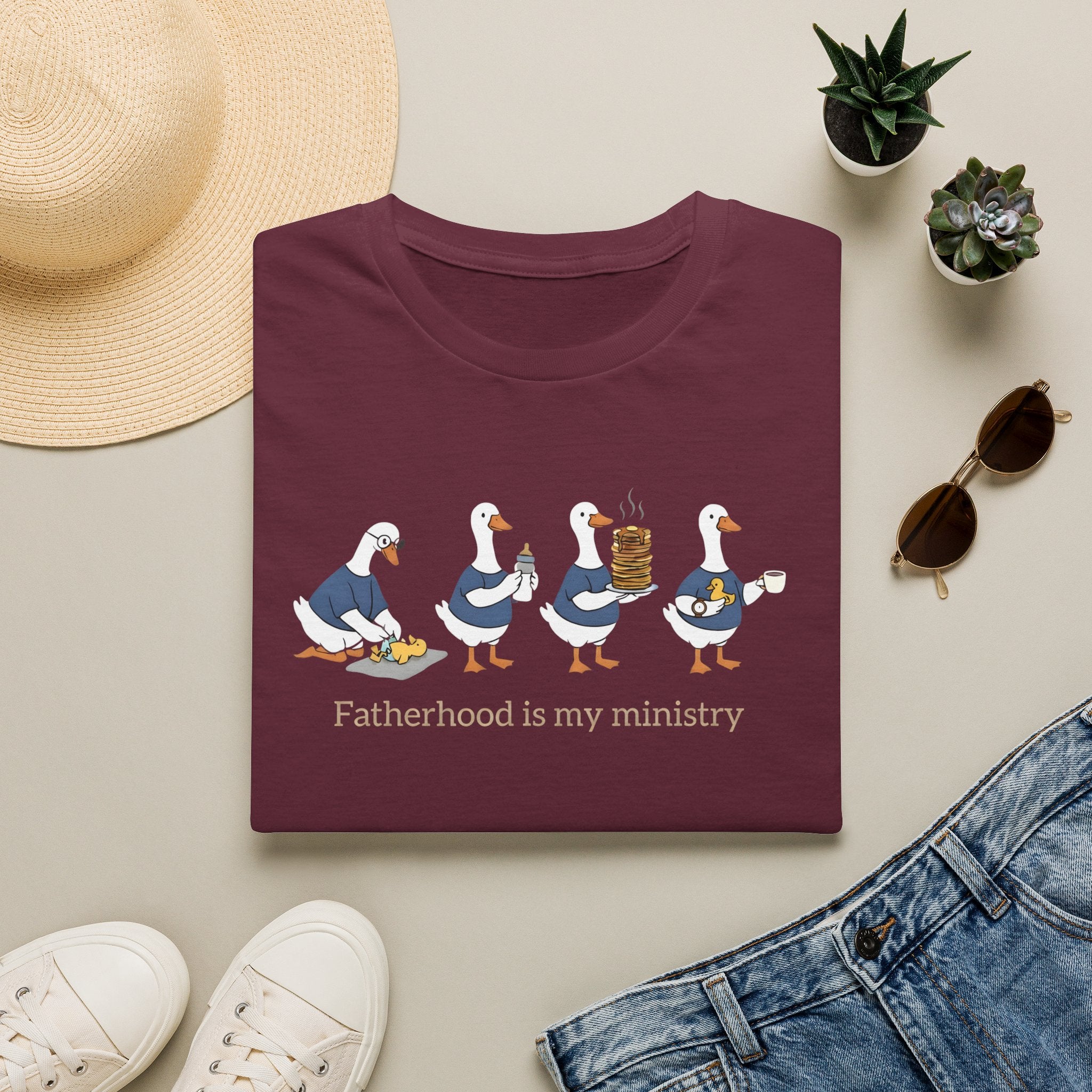 Fatherhood Is My Ministry Gildan T-Shirt | Christian Dad Gift | Faith-Based Tee