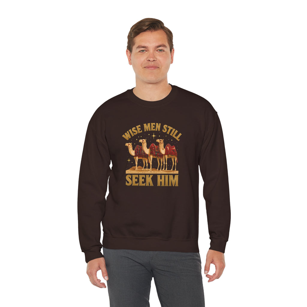 Wise Men Still Seek Him Gildan Unisex Crewneck Sweatshirt | Gift for Men | Religious Holiday Apparel