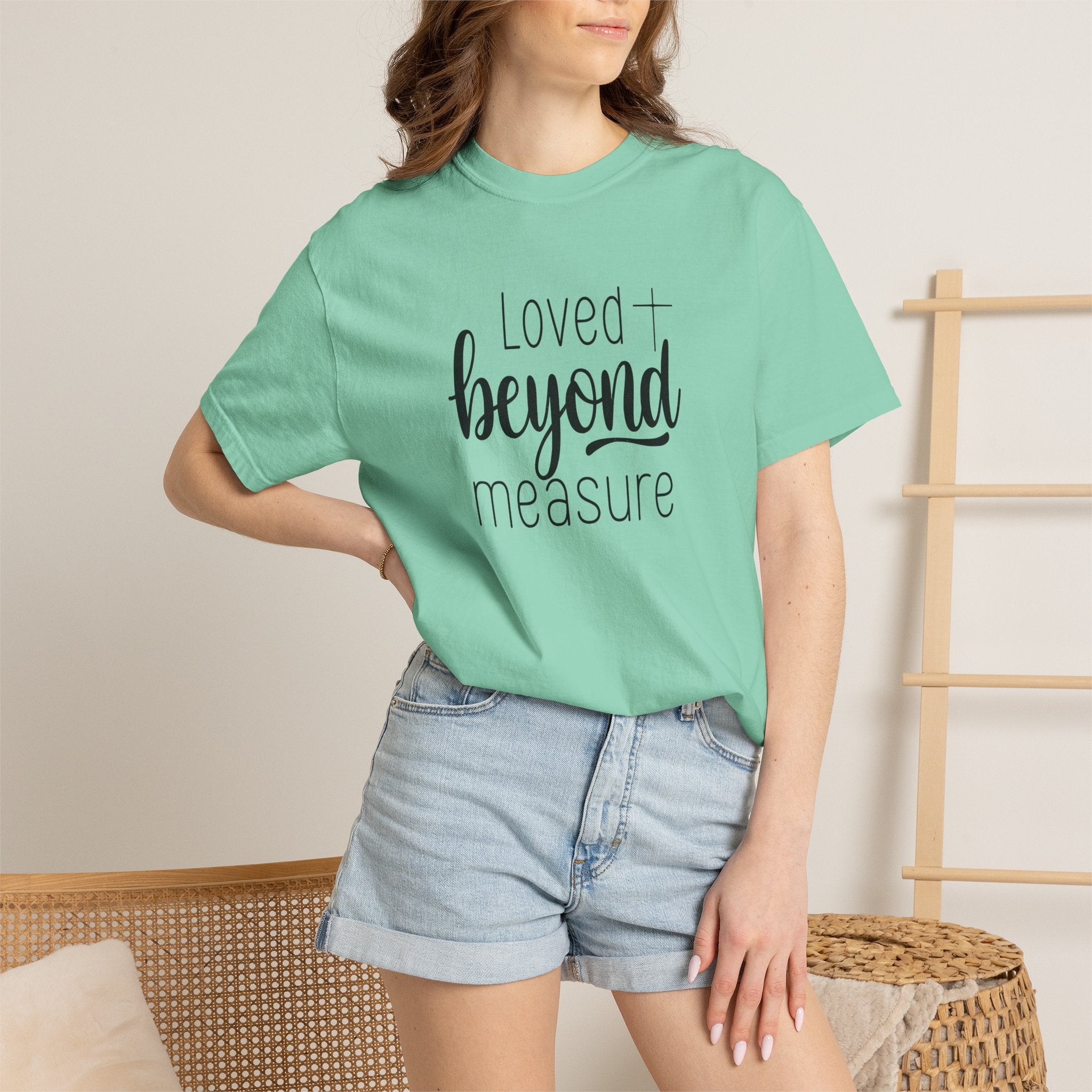 Loved Beyond Measure Unisex Garment-Dyed T-Shirt Soft Cotton Faith Shirt Christian Gift Tee S–4XL