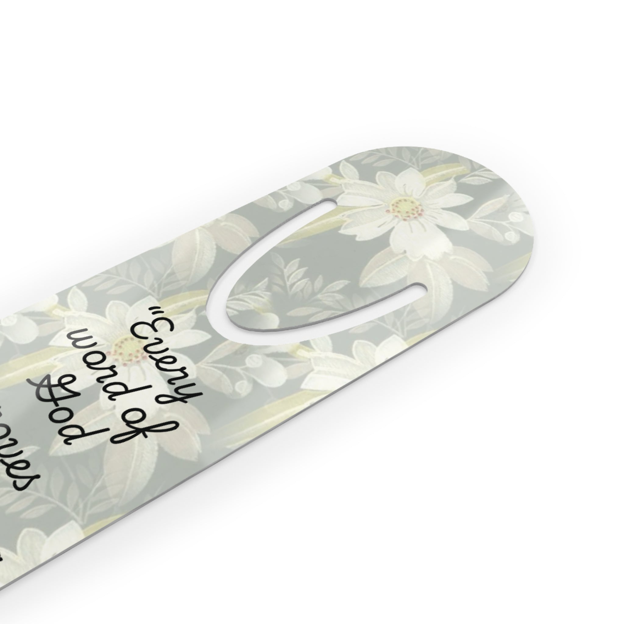 Proverbs 30:5 Christian Scripture Bookmark | Floral Aluminum Bookmark Gift