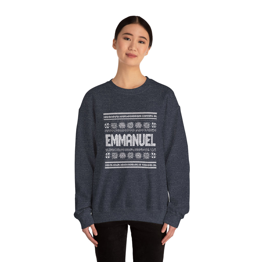 Emmanuel Gildan Unisex Christmas Crewneck Sweatshirt |Christian Holiday Gift