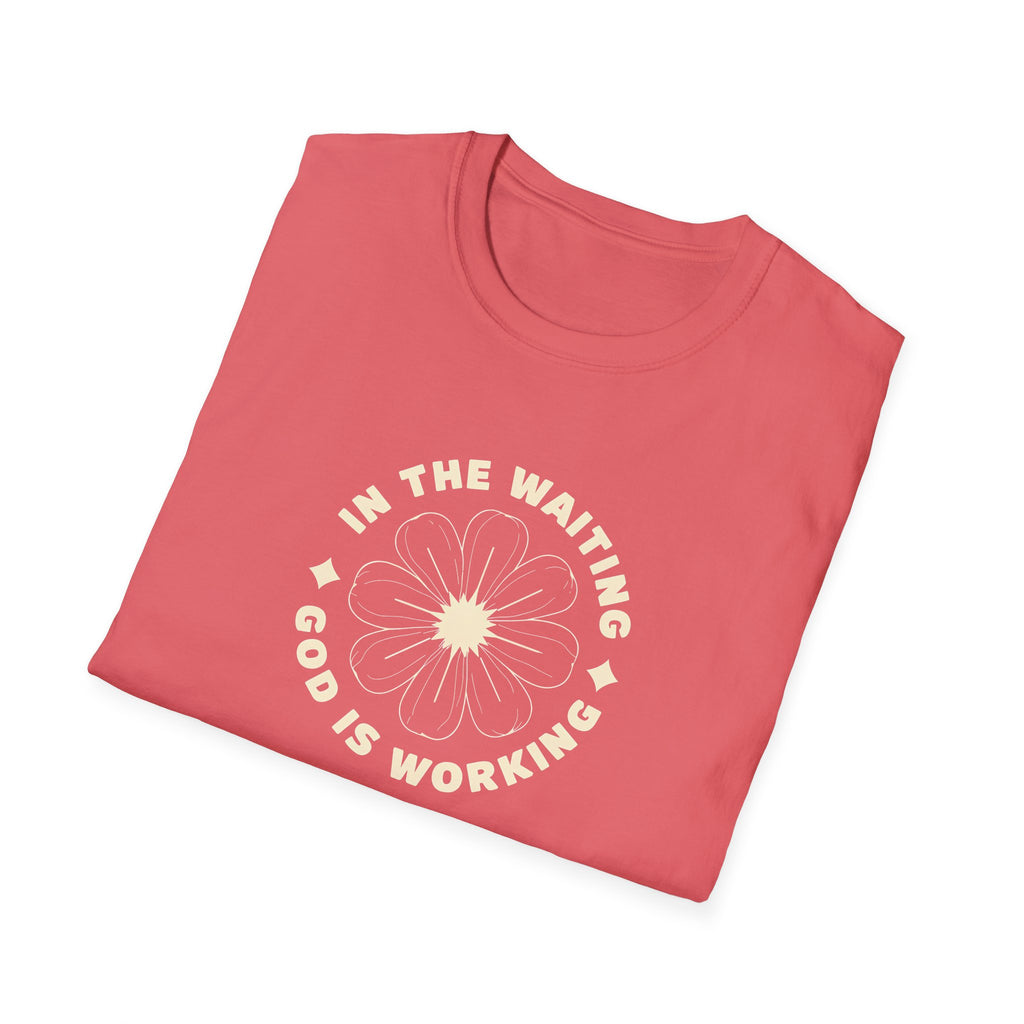 In the Waiting God Is Working Christian Gildan Unisex T-shirt | Women’s Faith Graphic Tee