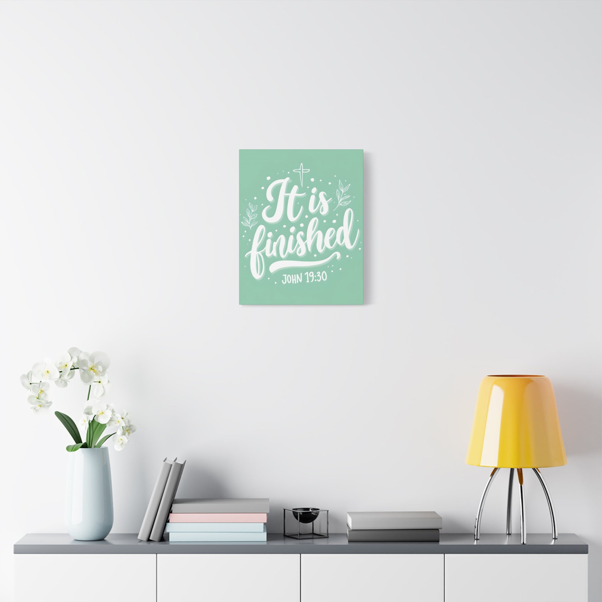 It Is Finished (John 19:30) Matte Canvas Wall Art | Christian Home Decor