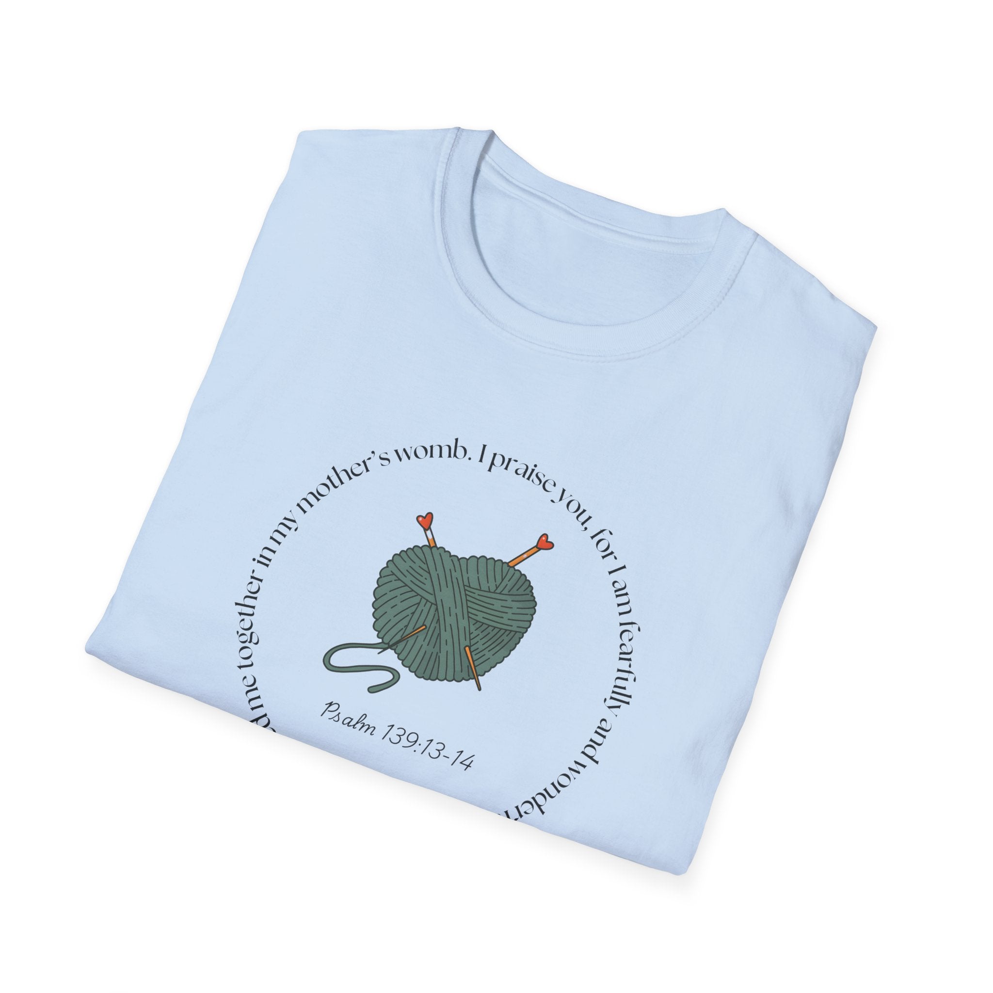 Psalm 139:13-14 Gildan Unisex Christian T-Shirt | Fearfully Wonderfully Made Tee | Christian Gift