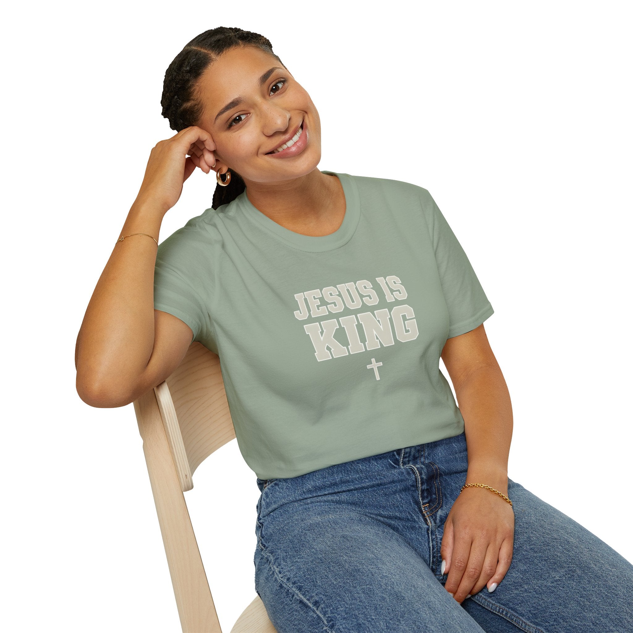 Jesus is King Unisex Gildan Softstyle T-Shirt | Christian Faith Apparel | Christian Gifts