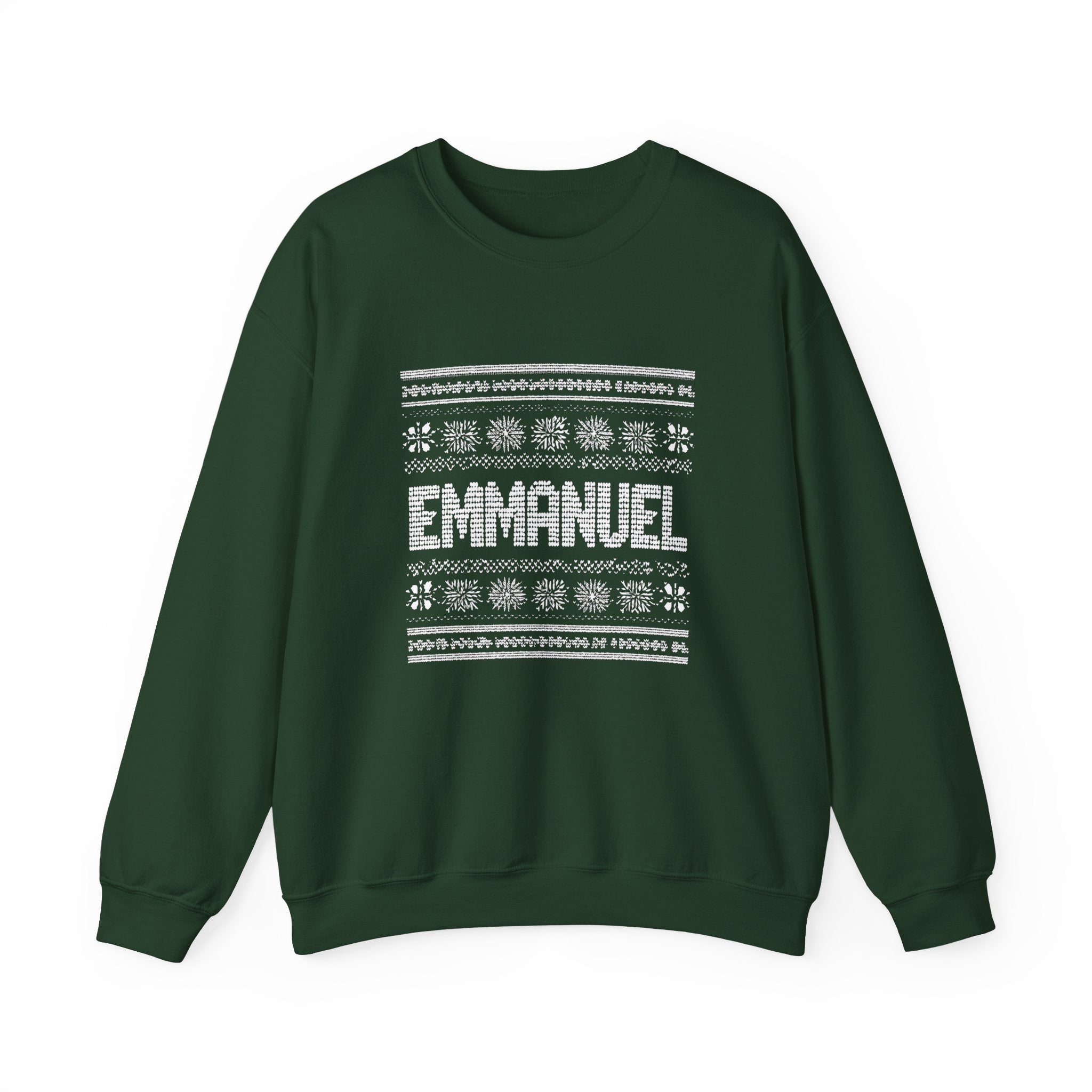 Emmanuel Gildan Unisex Christmas Crewneck Sweatshirt |Christian Holiday Gift