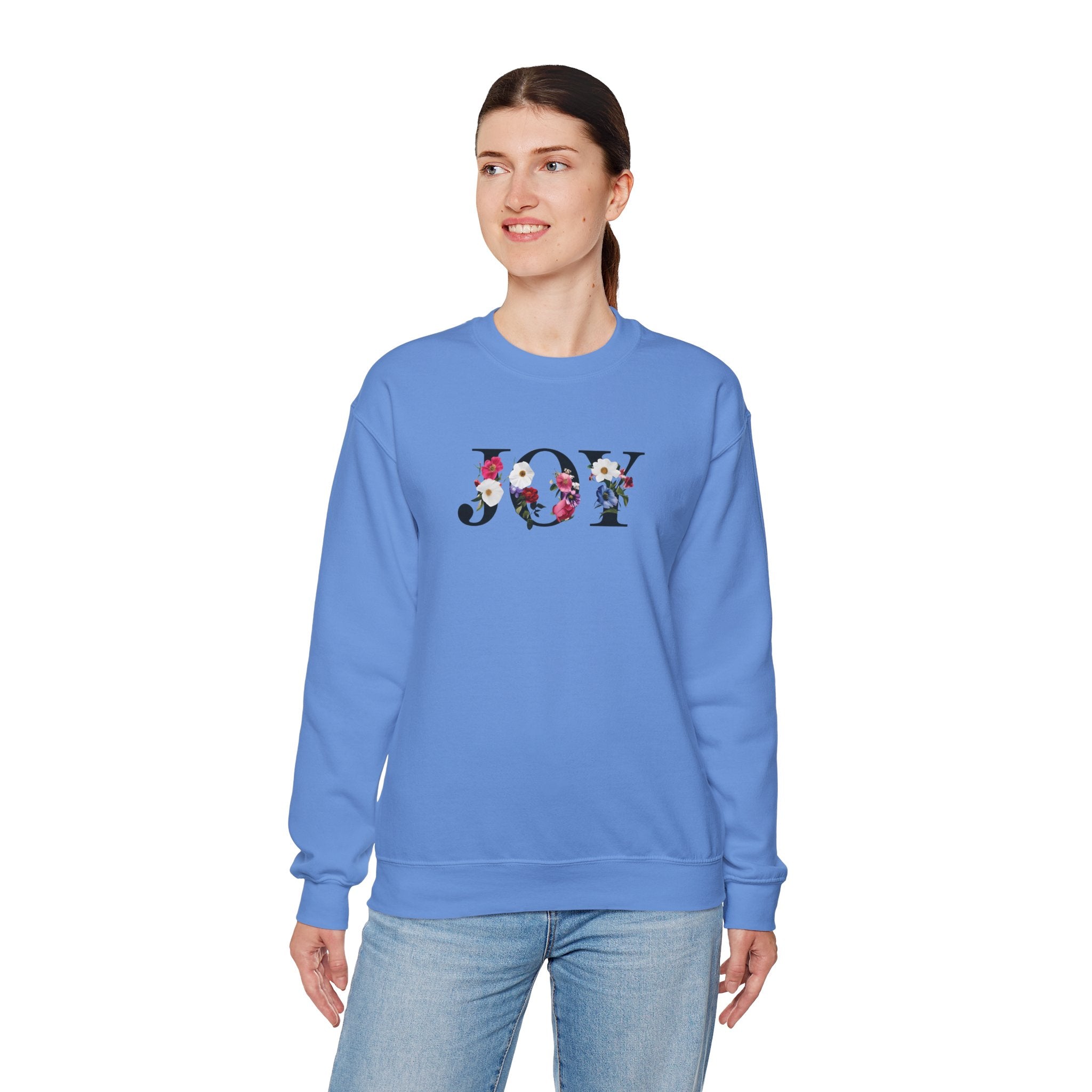 JOY Christian Gildan Unisex Crewneck Sweatshirt | Faith Top | Christian Gift