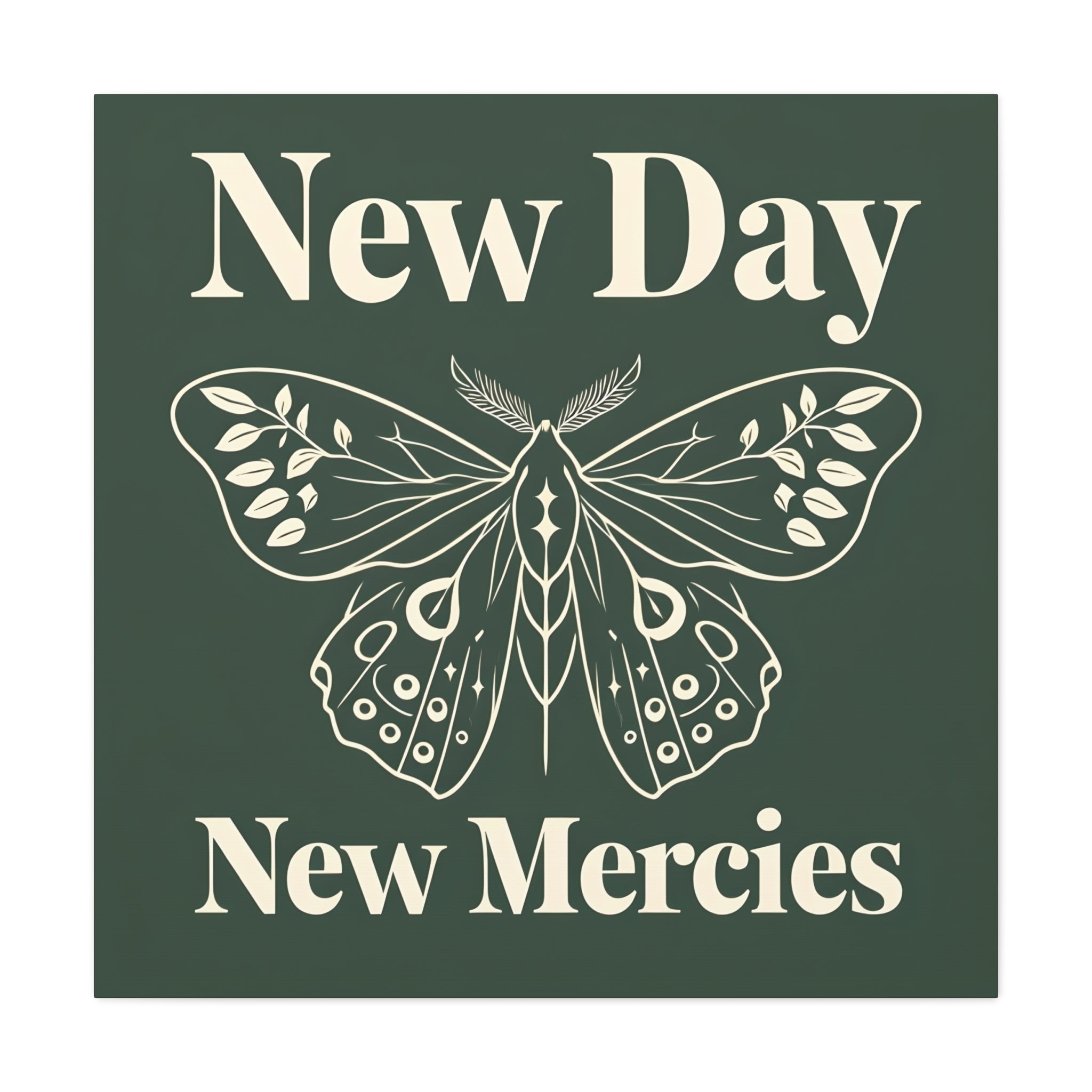 New Day New Mercies Christian Matte Canvas Wall Art | Faith Home Decor | Christian Housewarming Gift