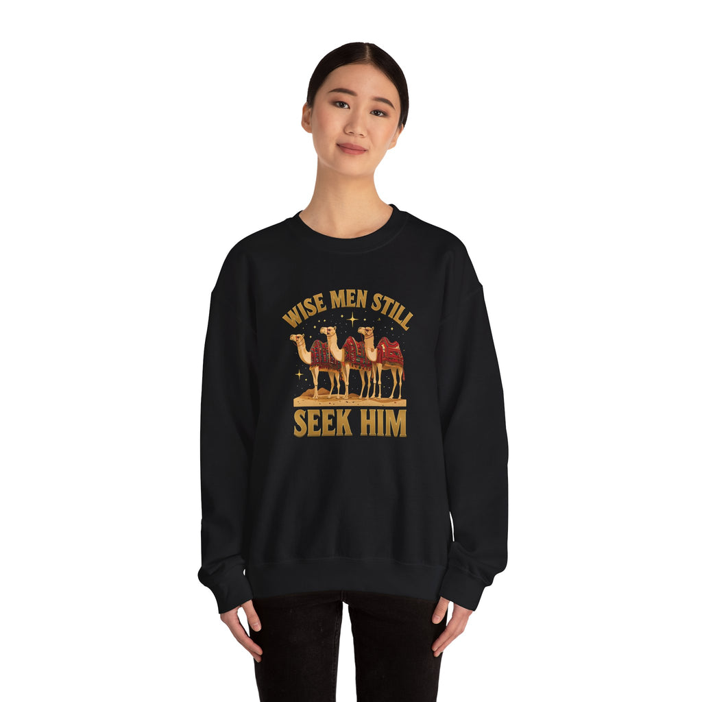 Wise Men Still Seek Him Gildan Unisex Crewneck Sweatshirt | Gift for Men | Religious Holiday Apparel
