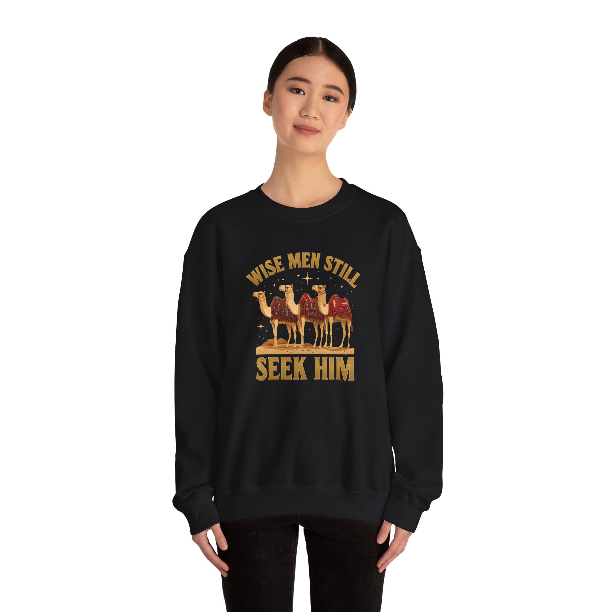 Wise Men Still Seek Him Gildan Unisex Crewneck Sweatshirt | Gift for Men | Religious Holiday Apparel