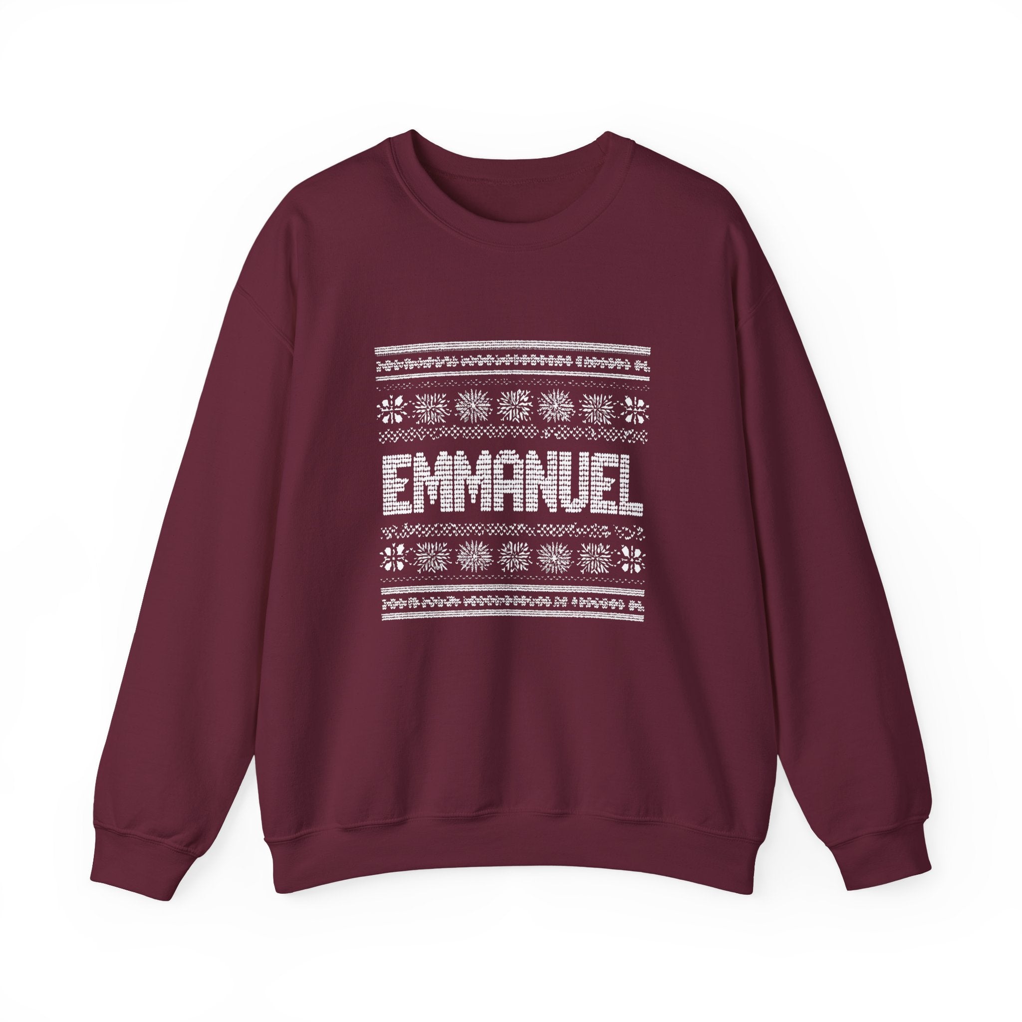 Emmanuel Gildan Unisex Christmas Crewneck Sweatshirt |Christian Holiday Gift
