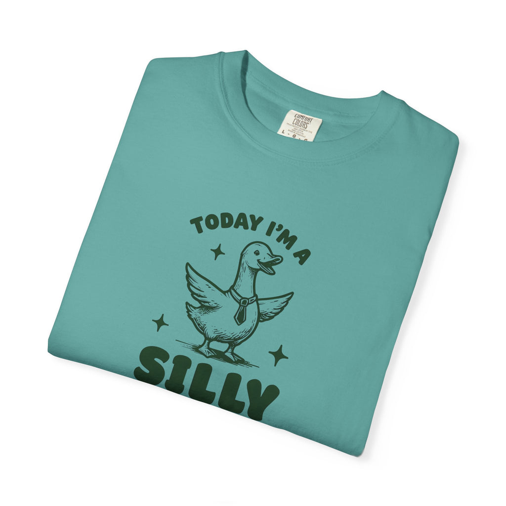 God’s Silly Goose with tie Christian T-Shirt | Graphic Tee | Unisex Garment Dyed Cotton Top S-4XL