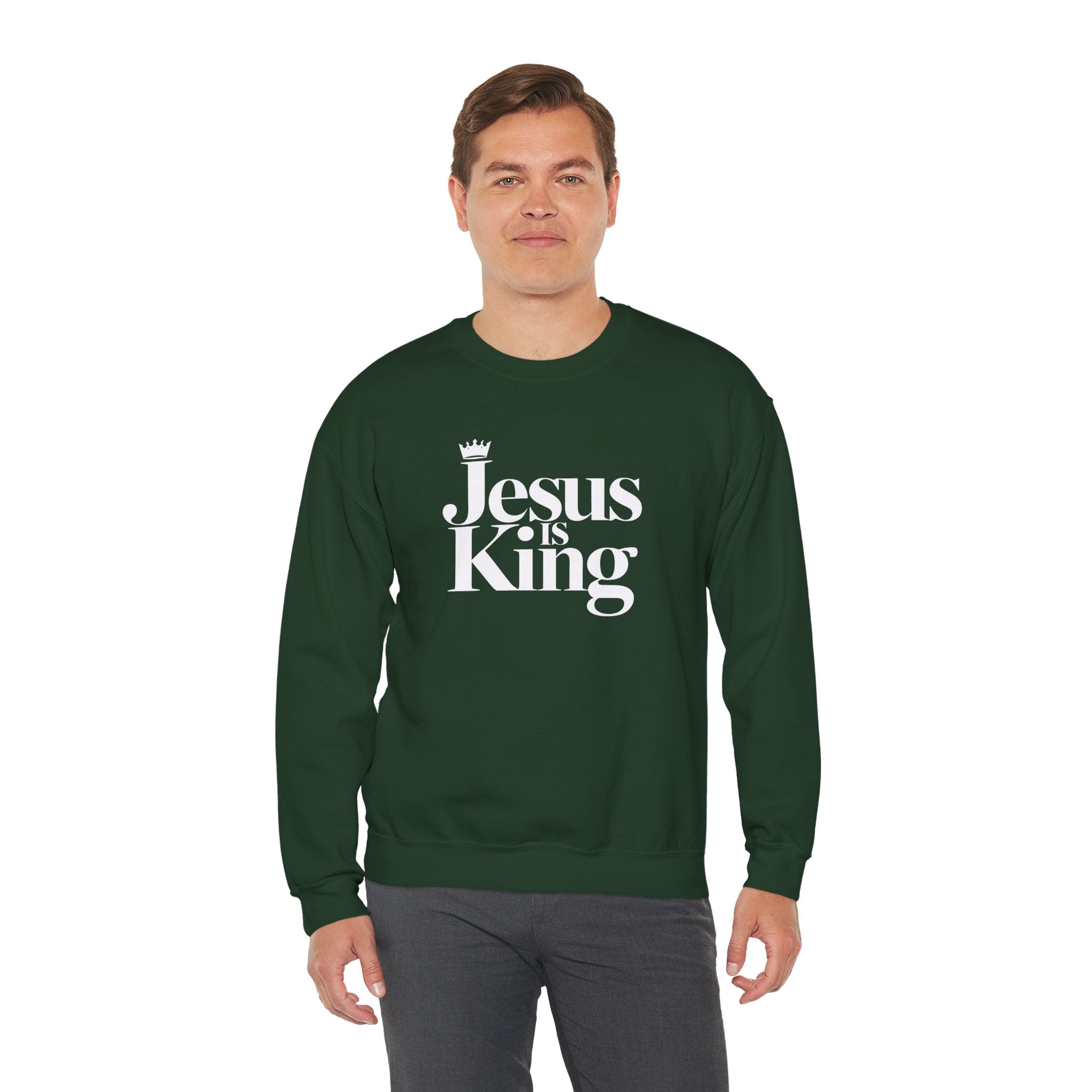 Jesus Is King Sweatshirt — Christian Faith Crewneck
