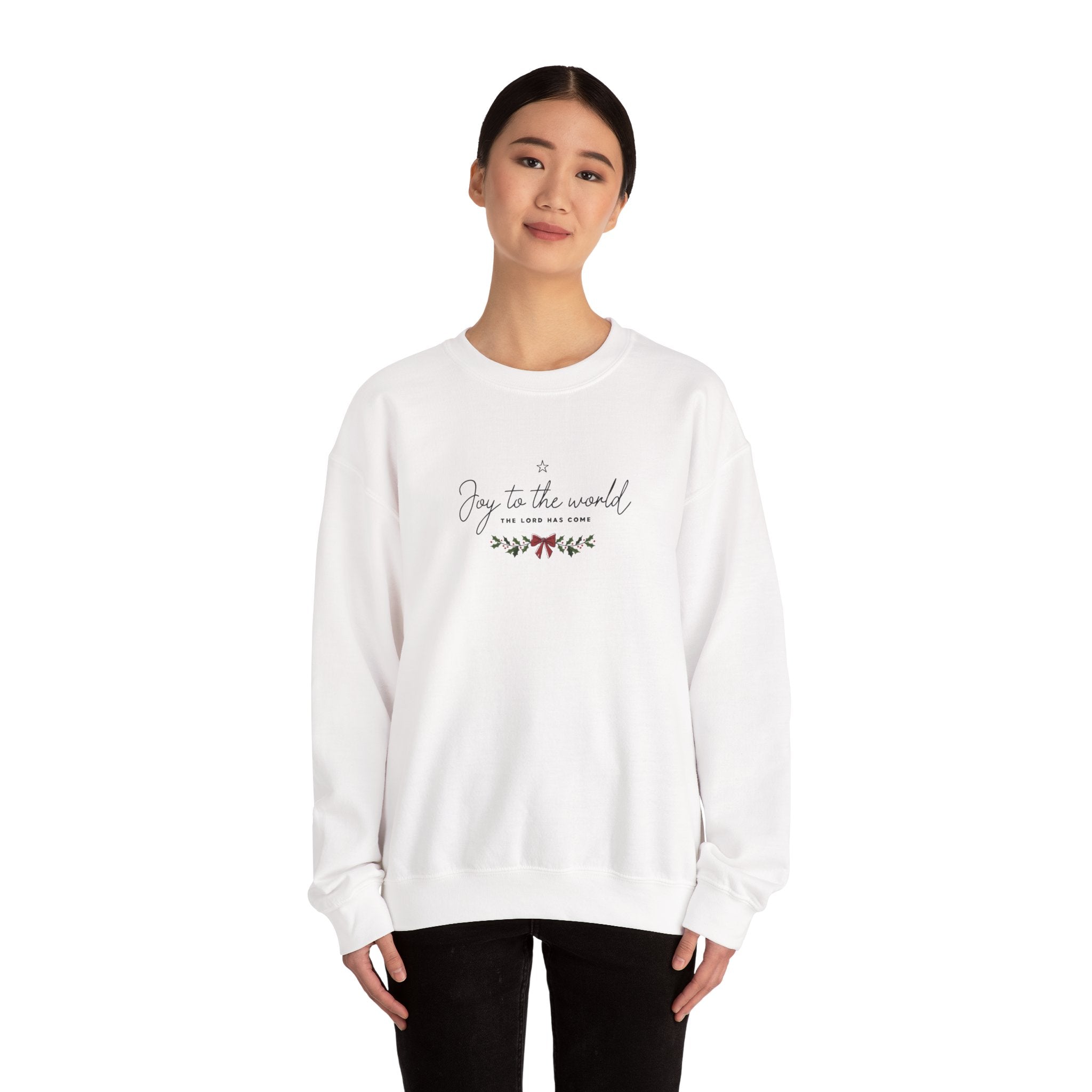 Joy to the World Gildan Unisex Sweatshirt | Faith Crewneck Pullover | Holiday Cozy Winter Gift Top
