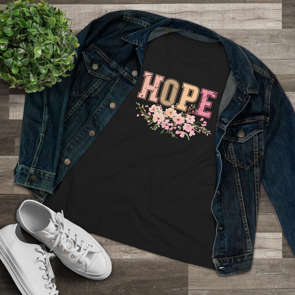 Hope Bella + Canvas Christian T-Shirt with Floral Design – Faith-Based Shirt for Women, Bible Verse Inspired Gift Idea