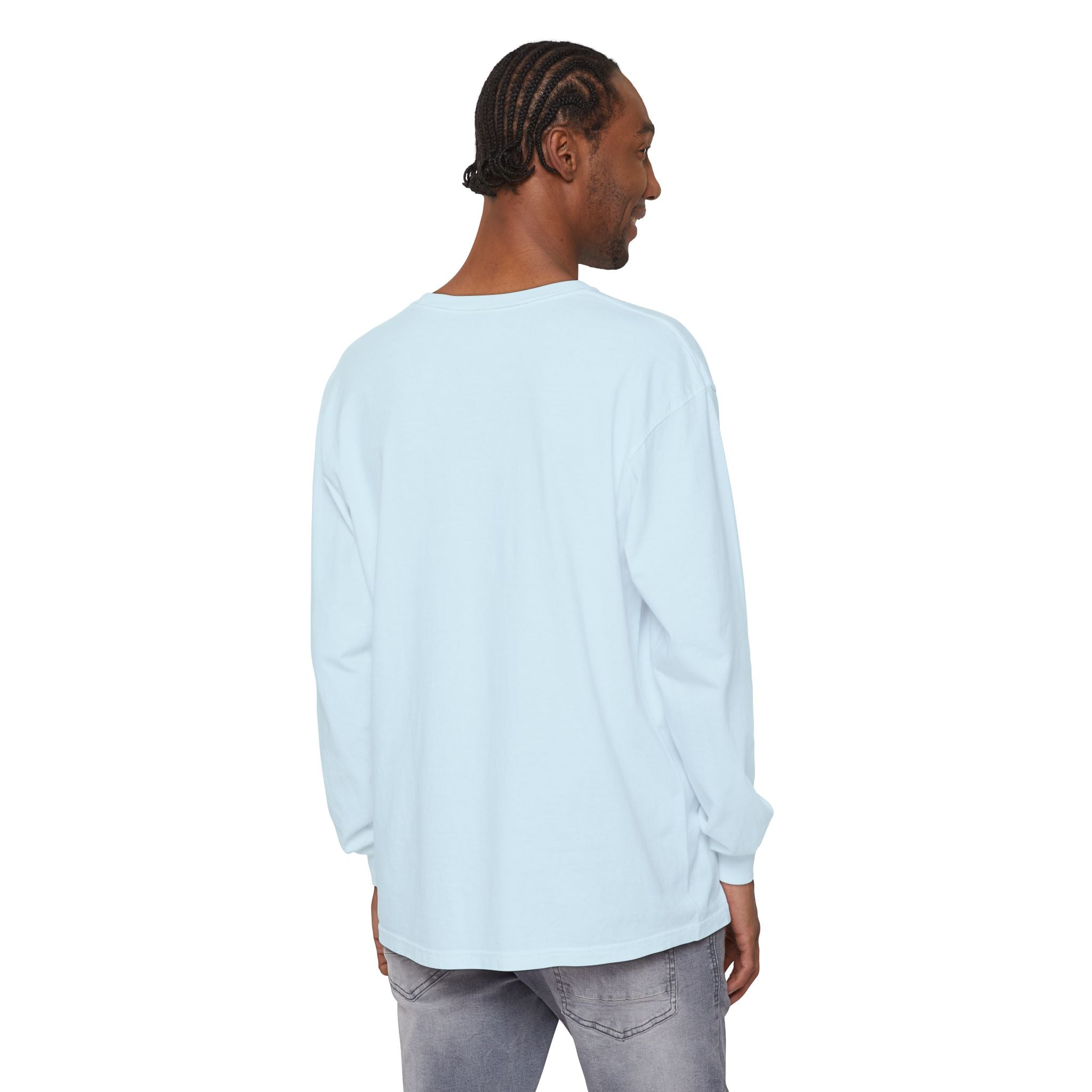 Walk by Faith, Not By Sight Comfort Colors Unisex Long Sleeve Shirt | Faith Mountain Graphic Tee | Garment Dyed Cotton