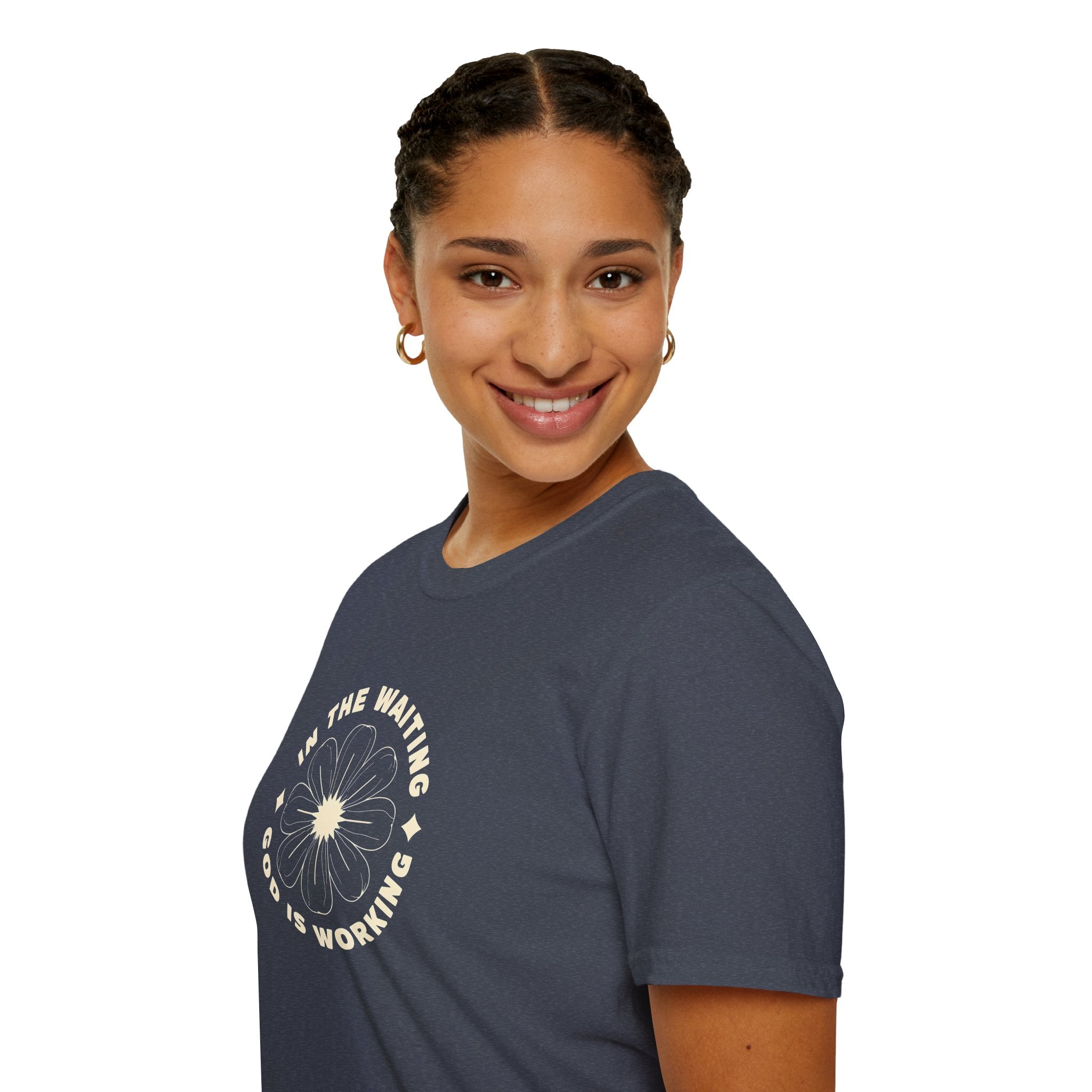 In the Waiting God Is Working Christian Gildan Unisex T-shirt | Women’s Faith Graphic Tee