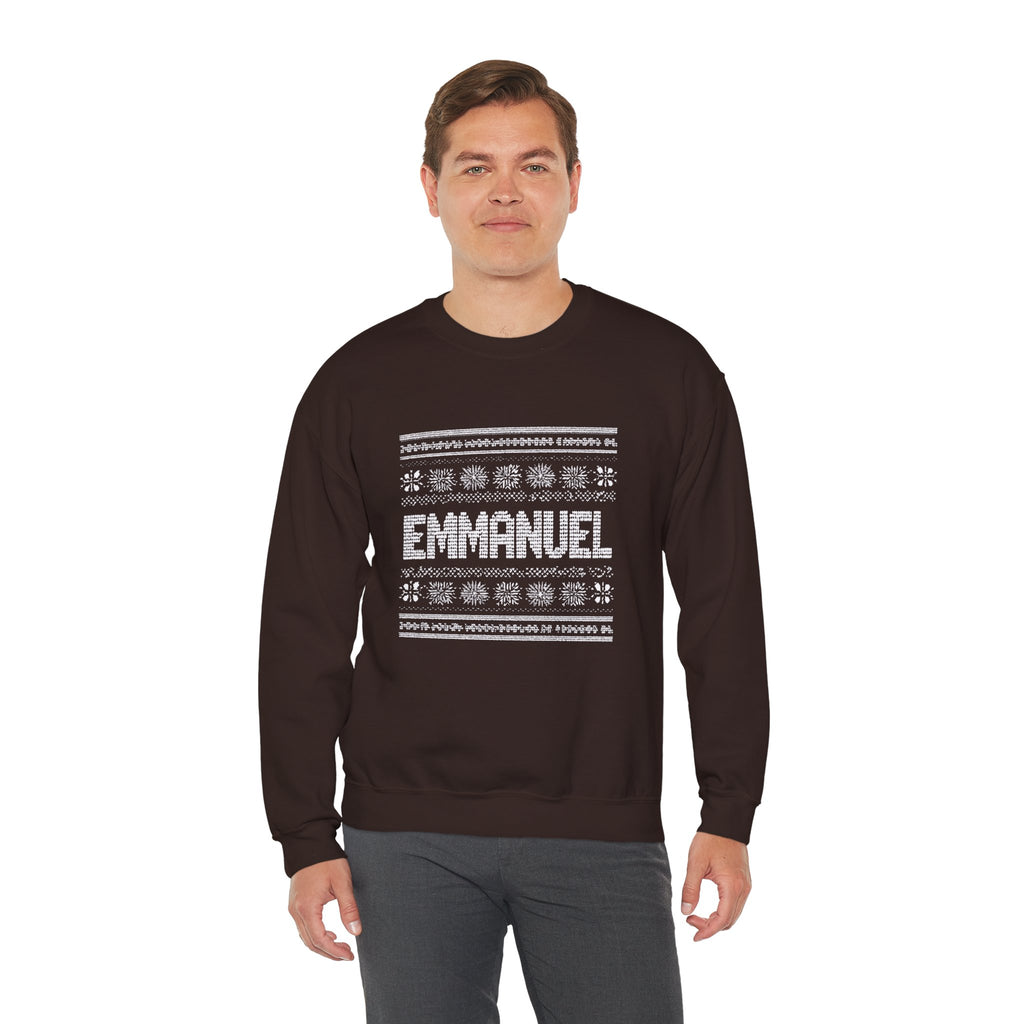 Emmanuel Gildan Unisex Christmas Crewneck Sweatshirt |Christian Holiday Gift