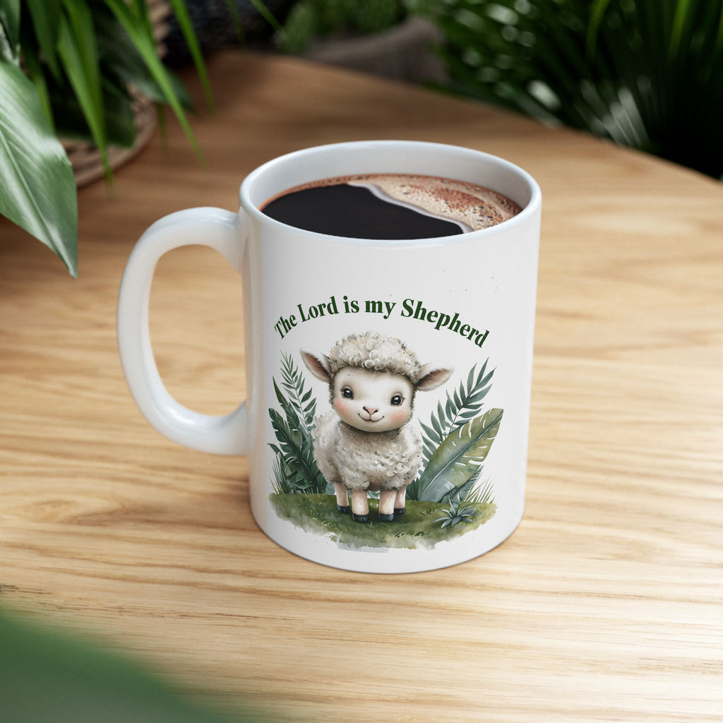 The Lord Is My Shepherd Mug – Christian Coffee Mug – Bible Verse Christian Gift