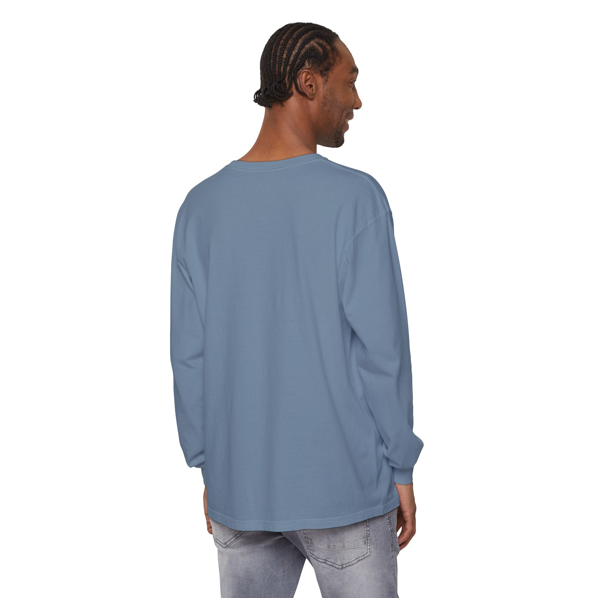 Walk by Faith, Not By Sight Comfort Colors Unisex Long Sleeve Shirt | Faith Mountain Graphic Tee | Garment Dyed Cotton