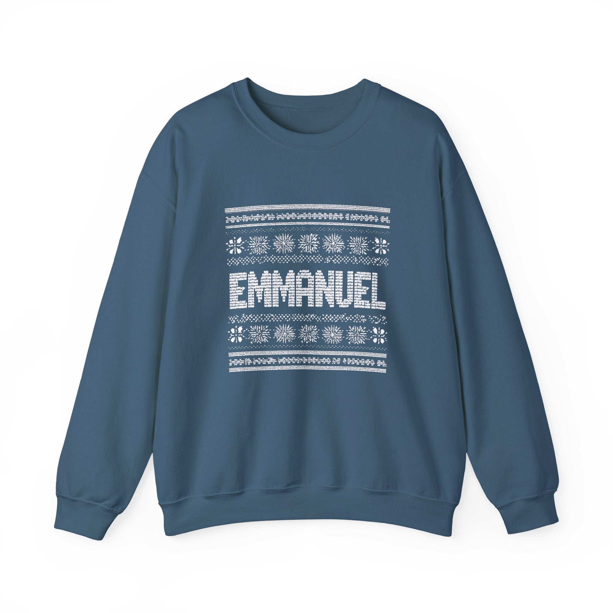 Emmanuel Gildan Unisex Christmas Crewneck Sweatshirt |Christian Holiday Gift