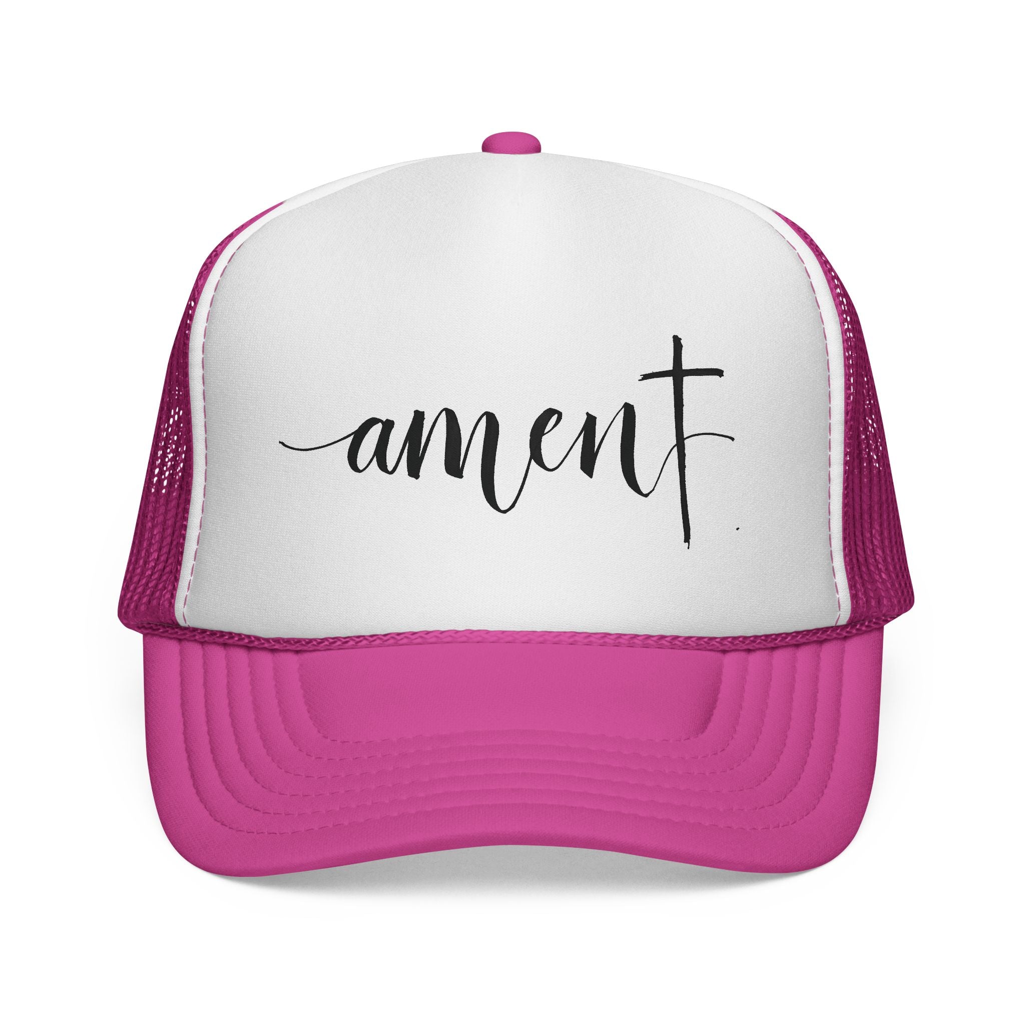 Amen Christian Trucker Hat | Faith Snapback Cap | Adjustable Mesh Hat Gift