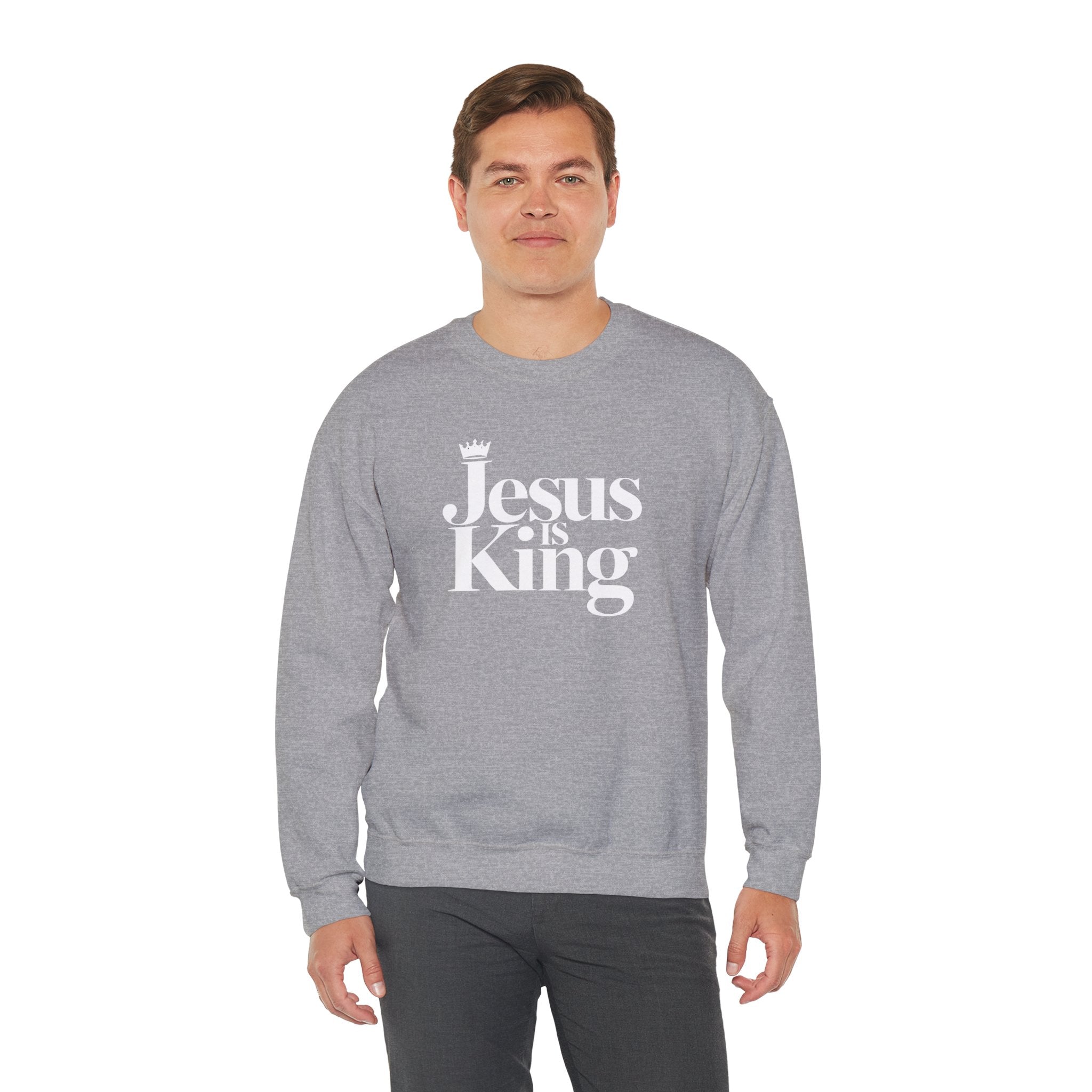 Jesus Is King Sweatshirt — Christian Faith Crewneck