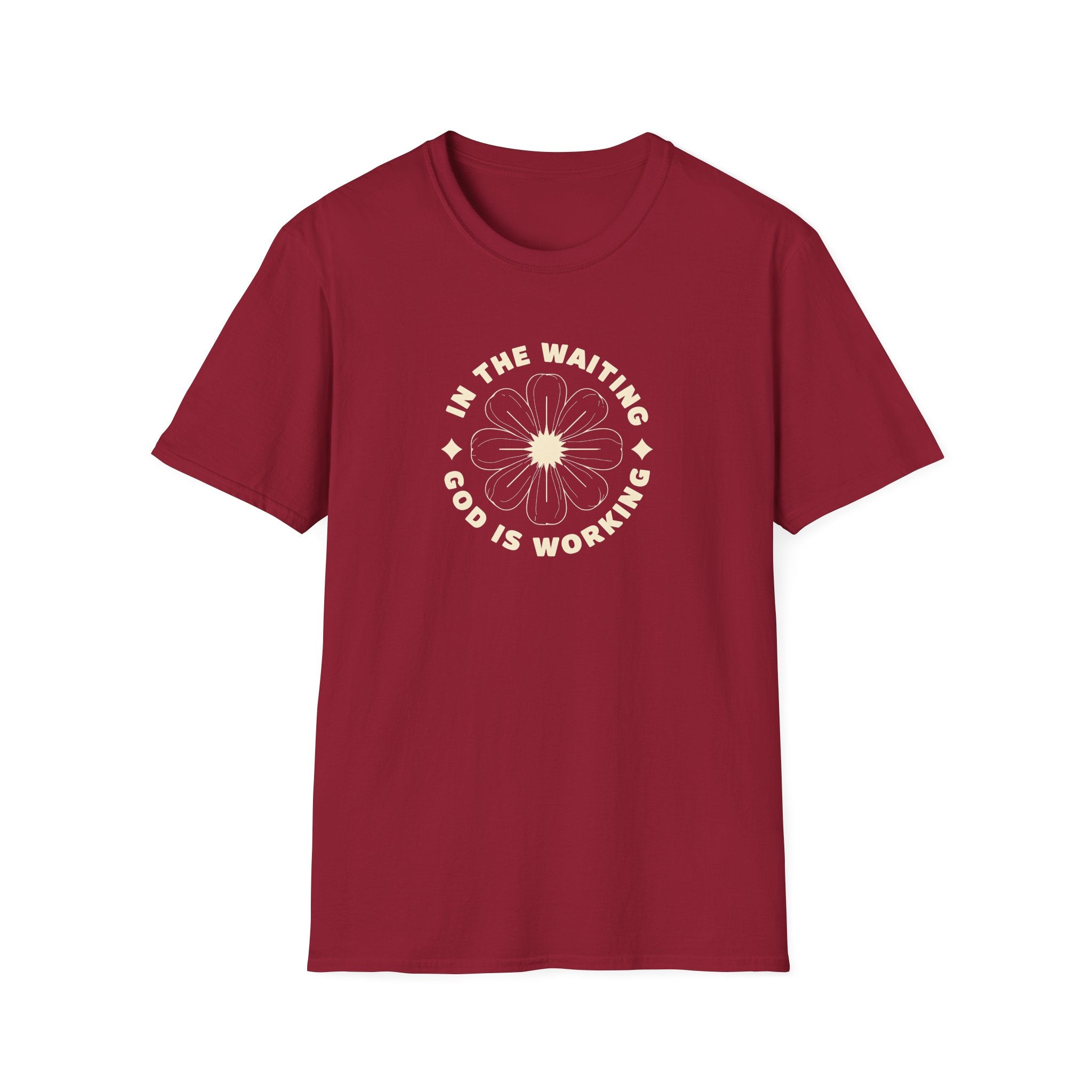 In the Waiting God Is Working Christian Gildan Unisex T-shirt | Women’s Faith Graphic Tee