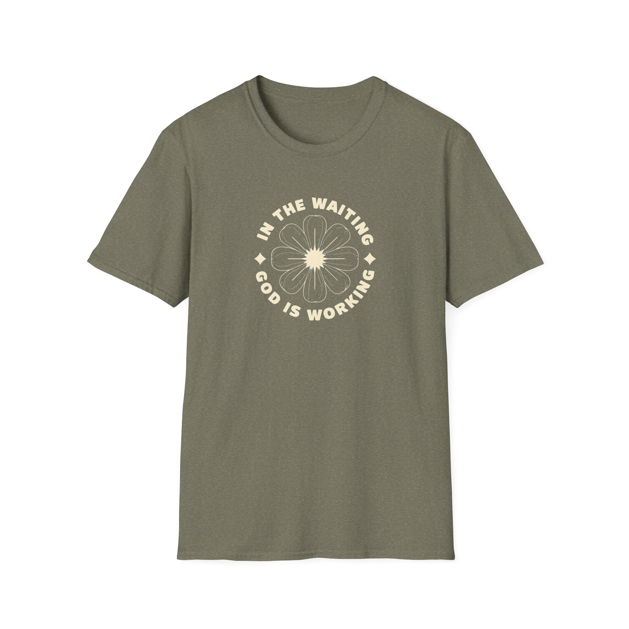 In the Waiting God Is Working Christian Gildan Unisex T-shirt | Women’s Faith Graphic Tee