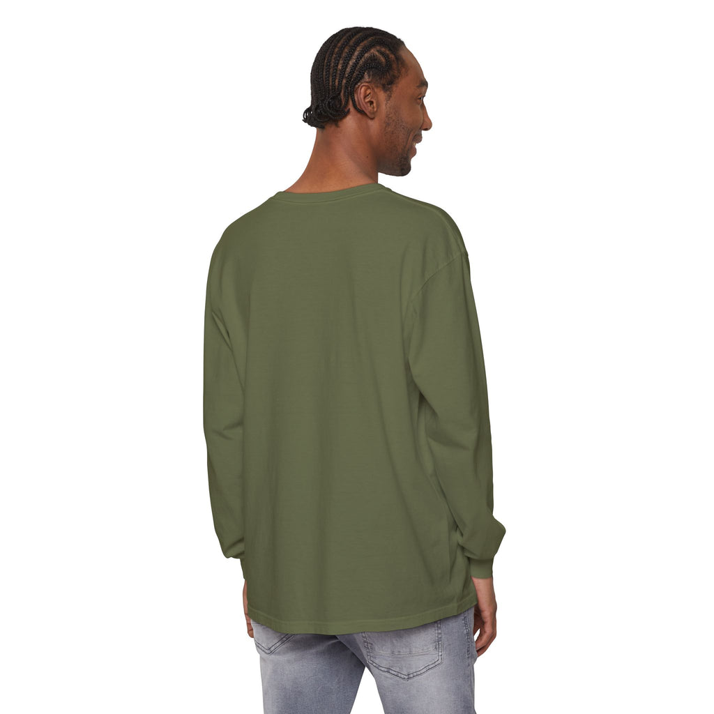 Walk by Faith, Not By Sight Comfort Colors Unisex Long Sleeve Shirt | Faith Mountain Graphic Tee | Garment Dyed Cotton