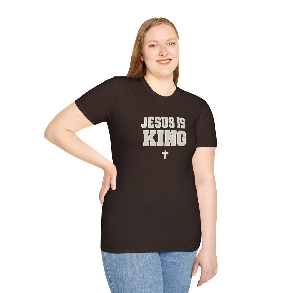 Jesus is King Unisex Gildan Softstyle T-Shirt | Christian Faith Apparel | Christian Gifts