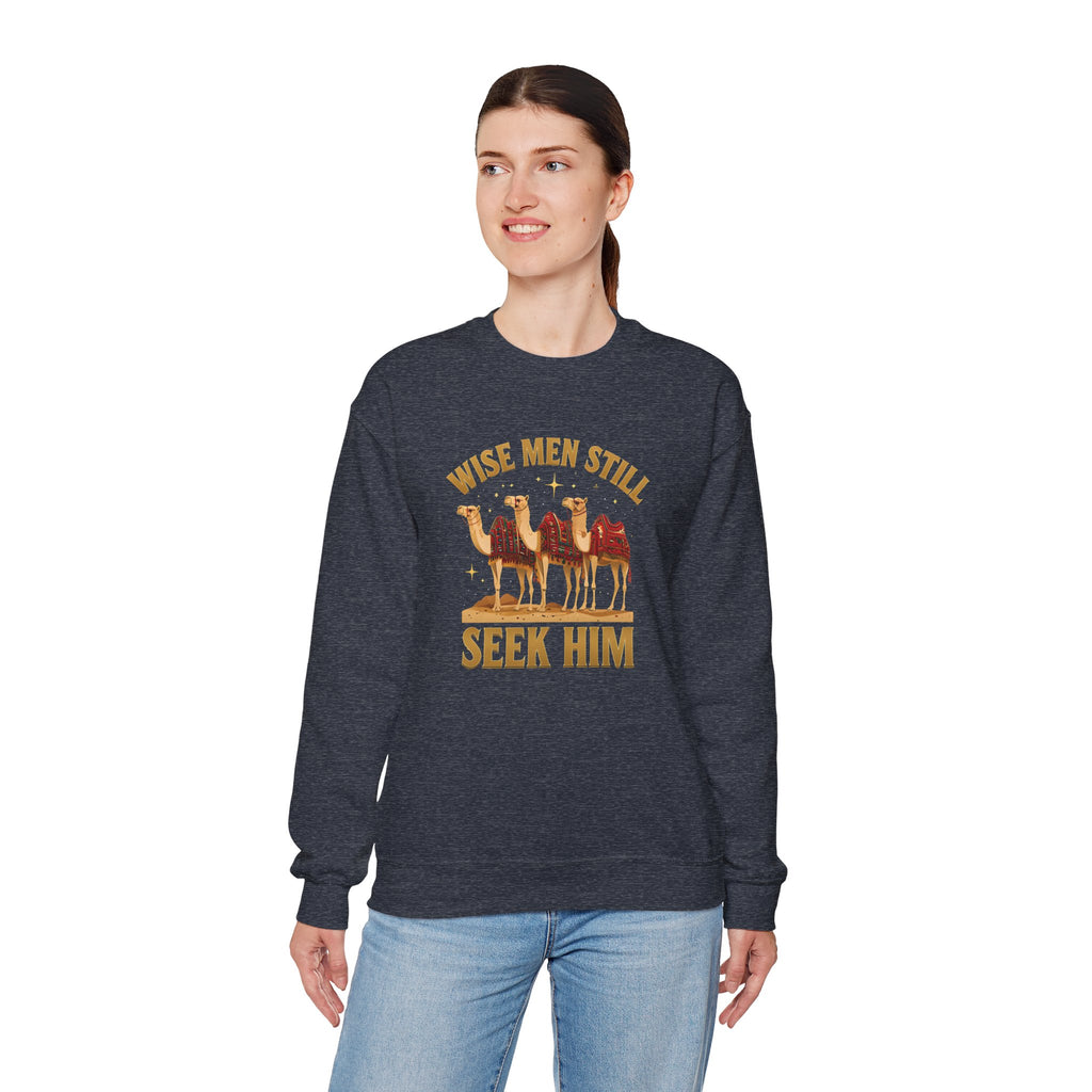 Wise Men Still Seek Him Gildan Unisex Crewneck Sweatshirt | Gift for Men | Religious Holiday Apparel