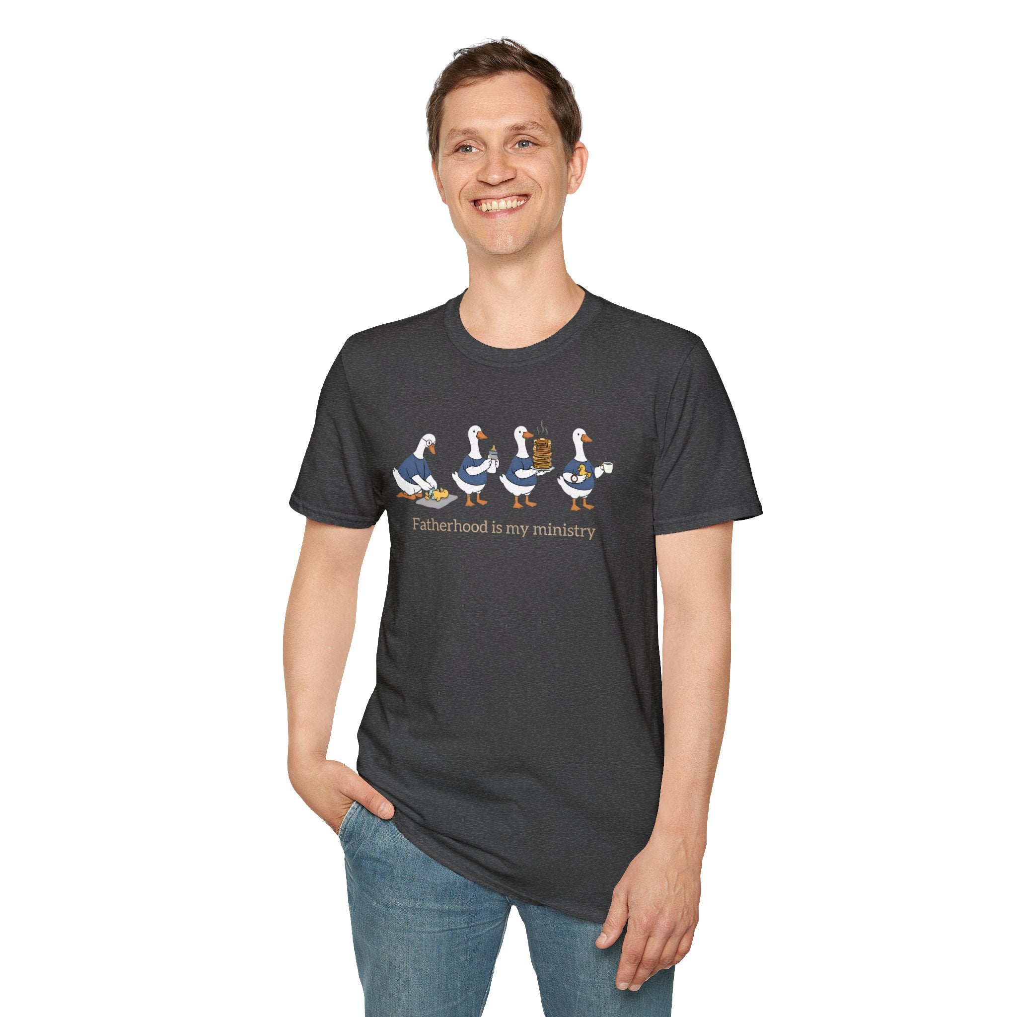 Fatherhood Is My Ministry Gildan T-Shirt | Christian Dad Gift | Faith-Based Tee