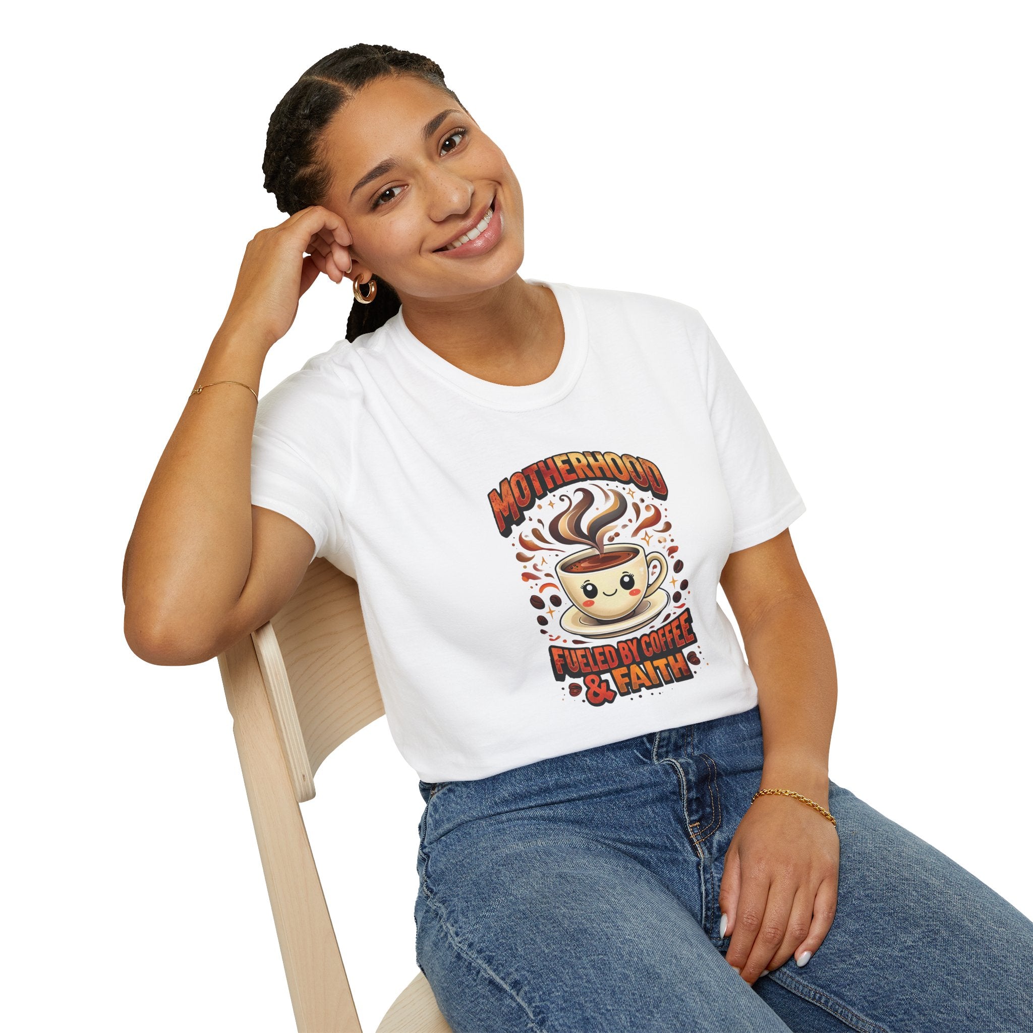 Motherhood Fueled By Coffee & Faith Gildan tshirt | Christian Mom Shirt and gift