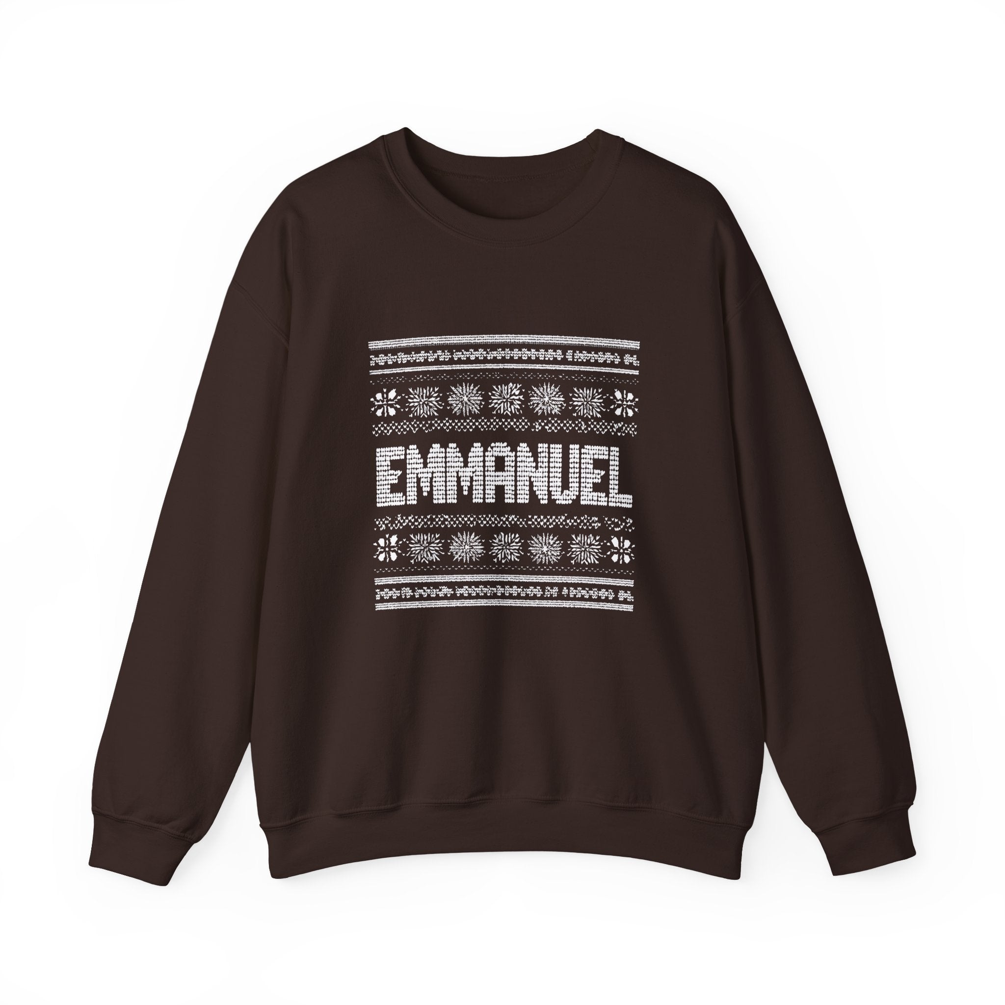 Emmanuel Gildan Unisex Christmas Crewneck Sweatshirt |Christian Holiday Gift