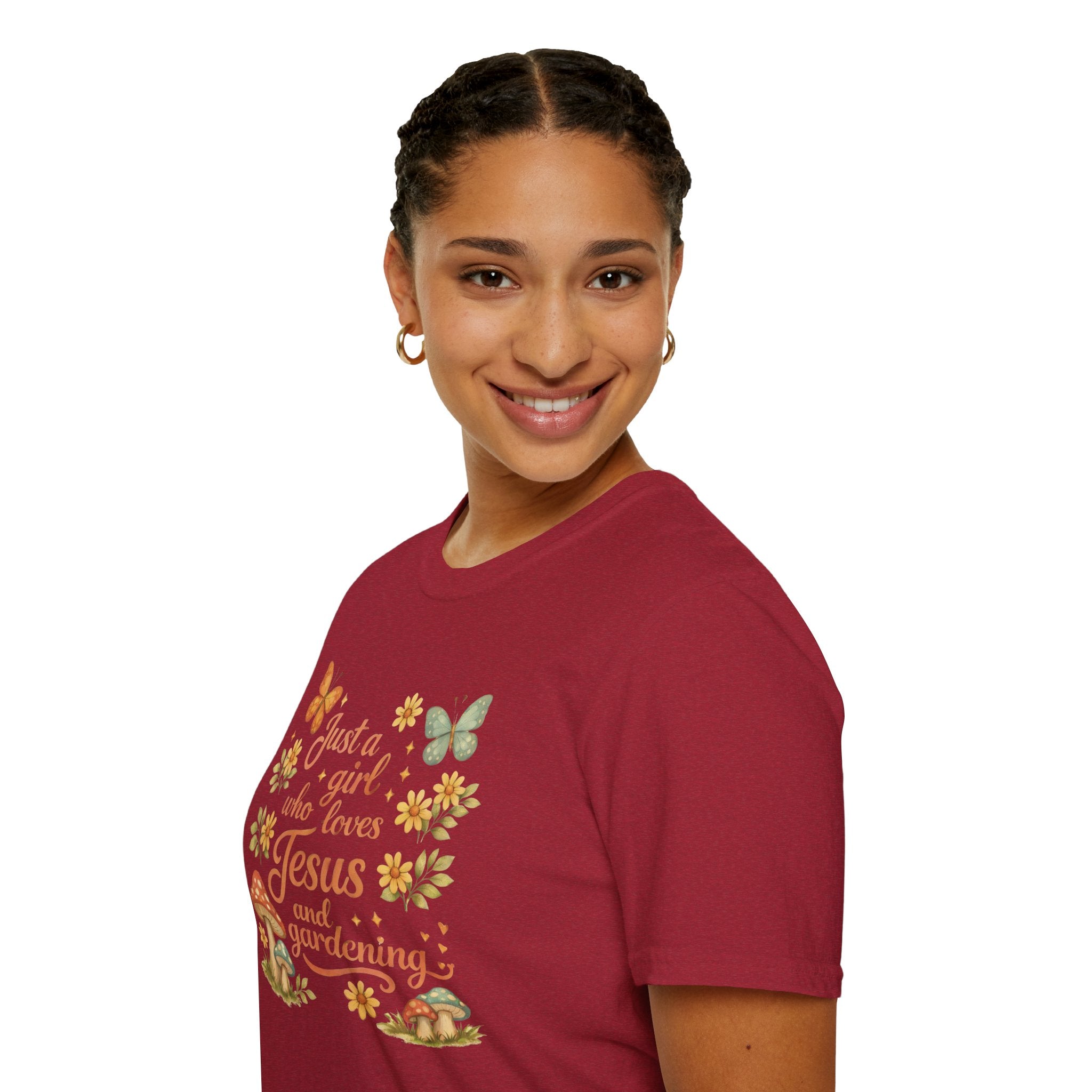 Just A Girl Who Loves Jesus and Gardening Gildan Unisex Tshirt | Christian Gardening T-Shirt | Faith Shirt | Cotton Tee