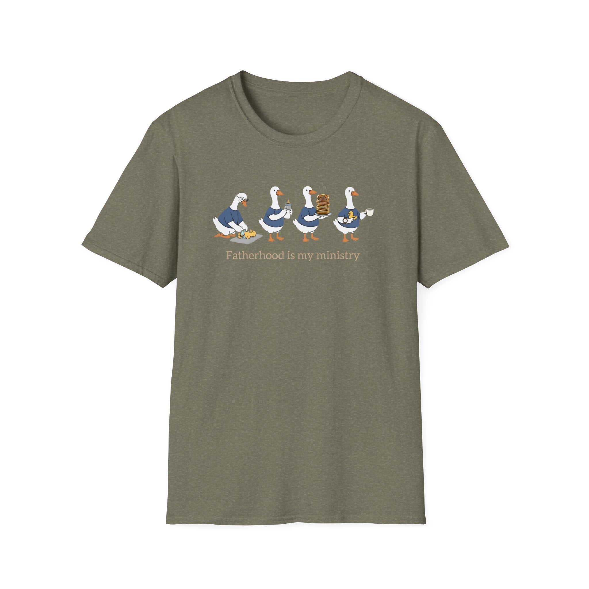 Fatherhood Is My Ministry Gildan T-Shirt | Christian Dad Gift | Faith-Based Tee