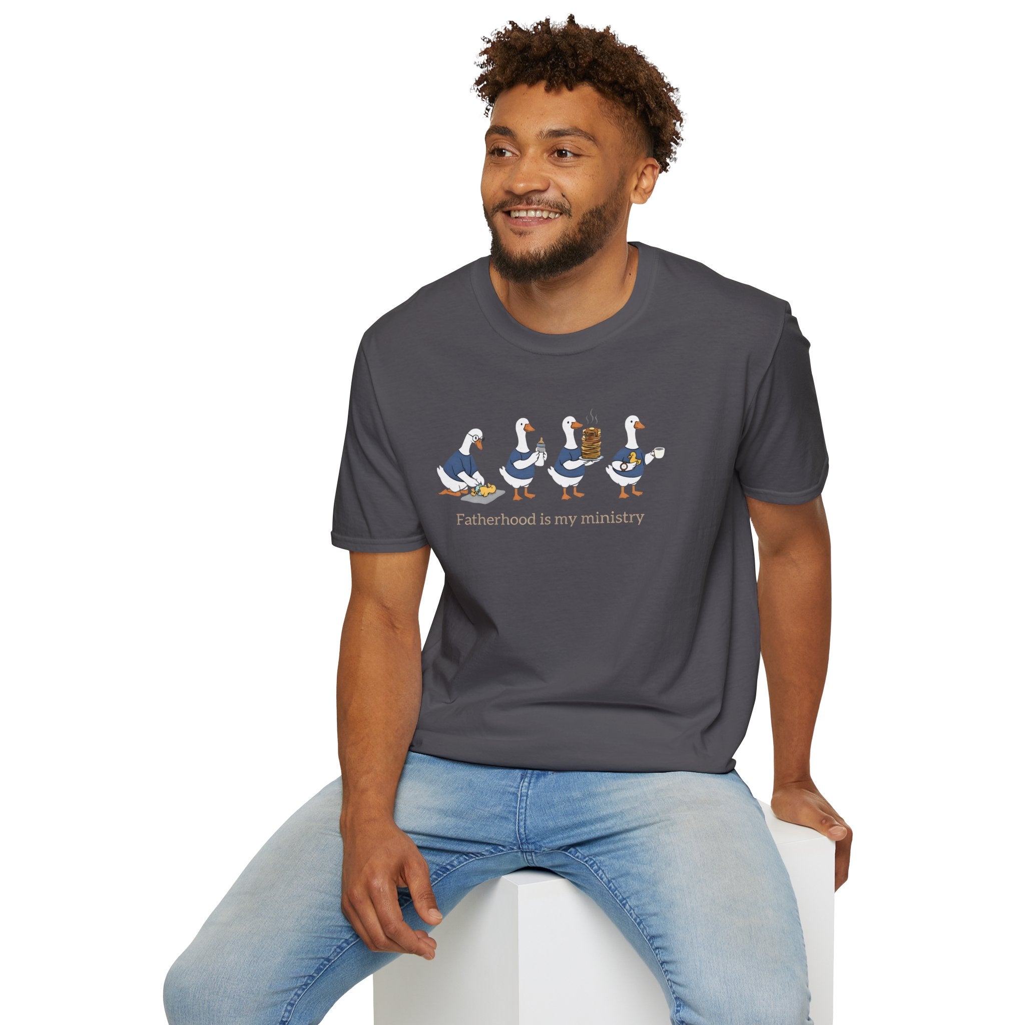Fatherhood Is My Ministry Gildan T-Shirt | Christian Dad Gift | Faith-Based Tee