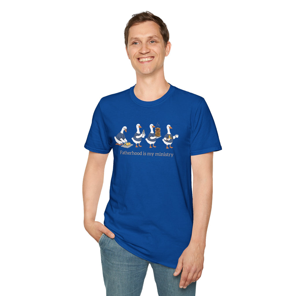 Fatherhood Is My Ministry Gildan T-Shirt | Christian Dad Gift | Faith-Based Tee