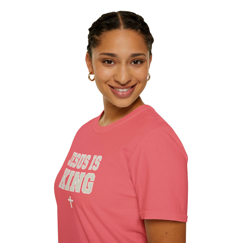 Jesus is King Unisex Gildan Softstyle T-Shirt | Christian Faith Apparel | Christian Gifts
