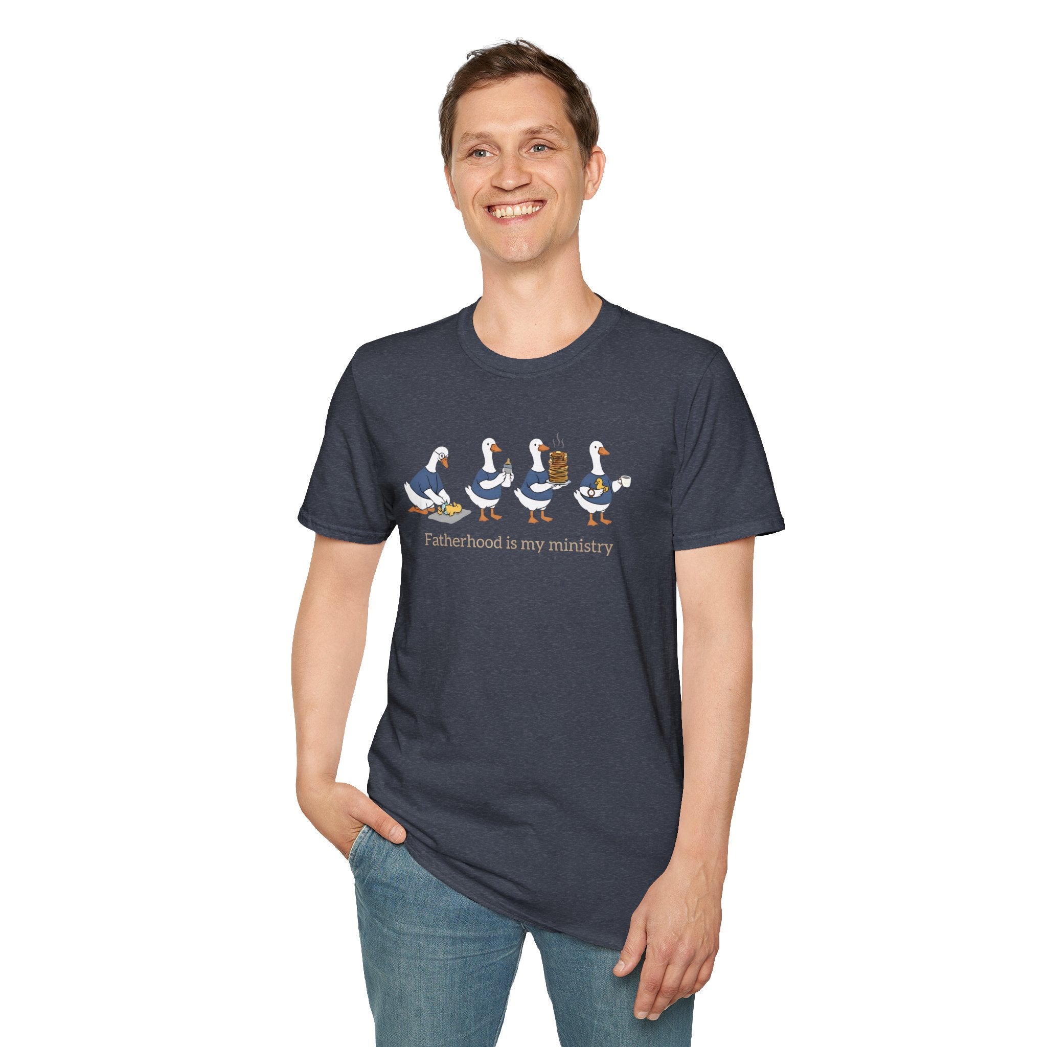 Fatherhood Is My Ministry Gildan T-Shirt | Christian Dad Gift | Faith-Based Tee