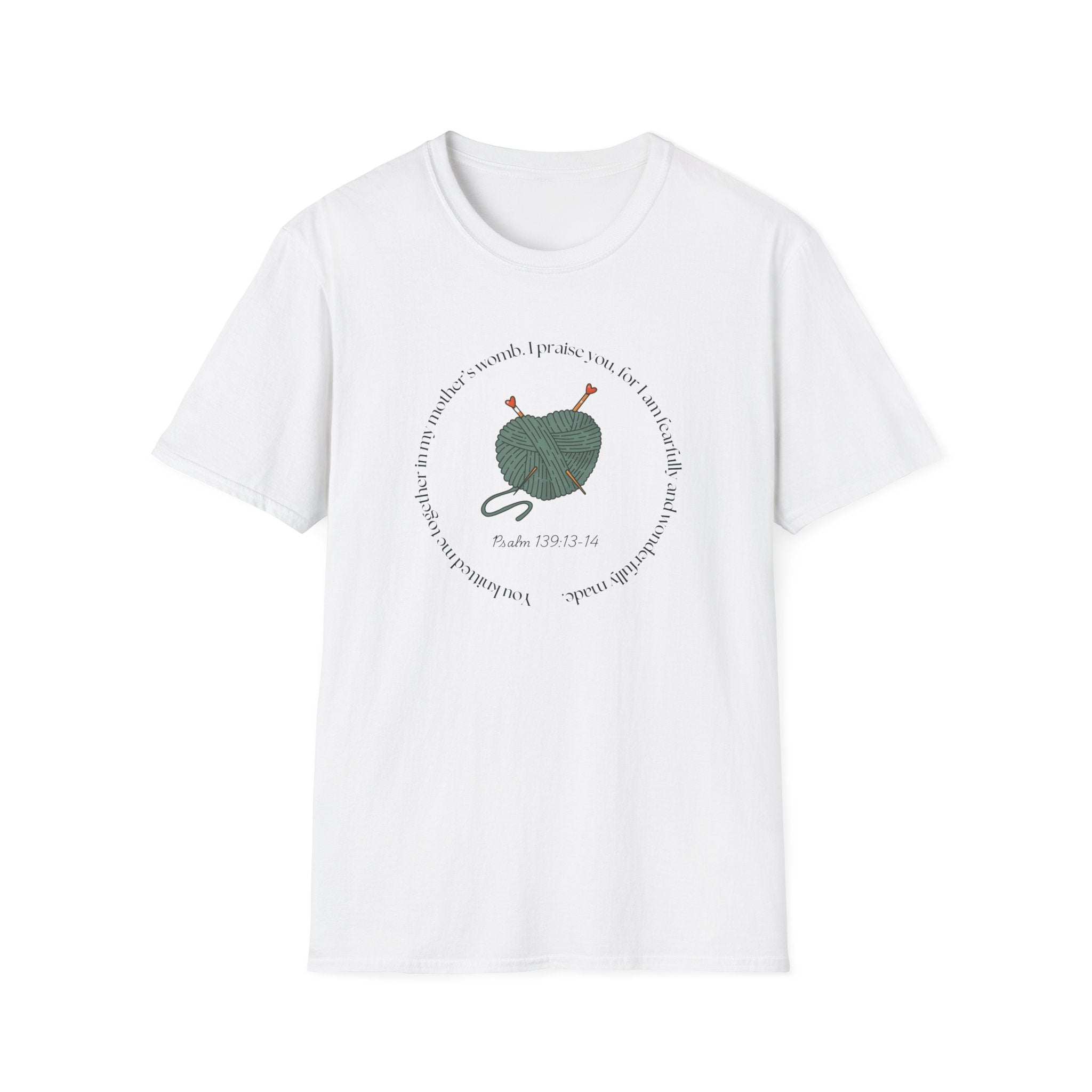 Psalm 139:13-14 Gildan Unisex Christian T-Shirt | Fearfully Wonderfully Made Tee | Christian Gift
