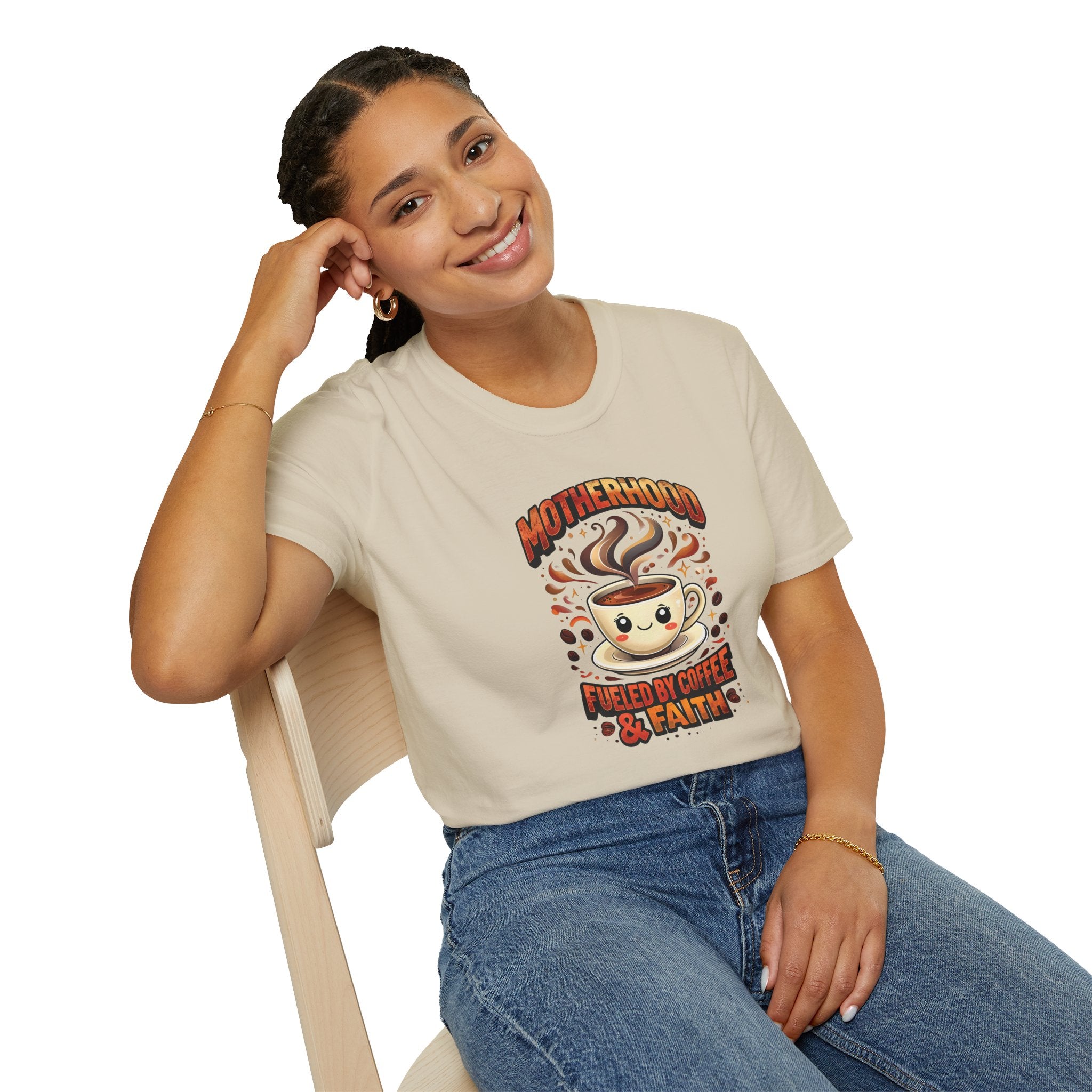 Motherhood Fueled By Coffee & Faith Gildan tshirt | Christian Mom Shirt and gift